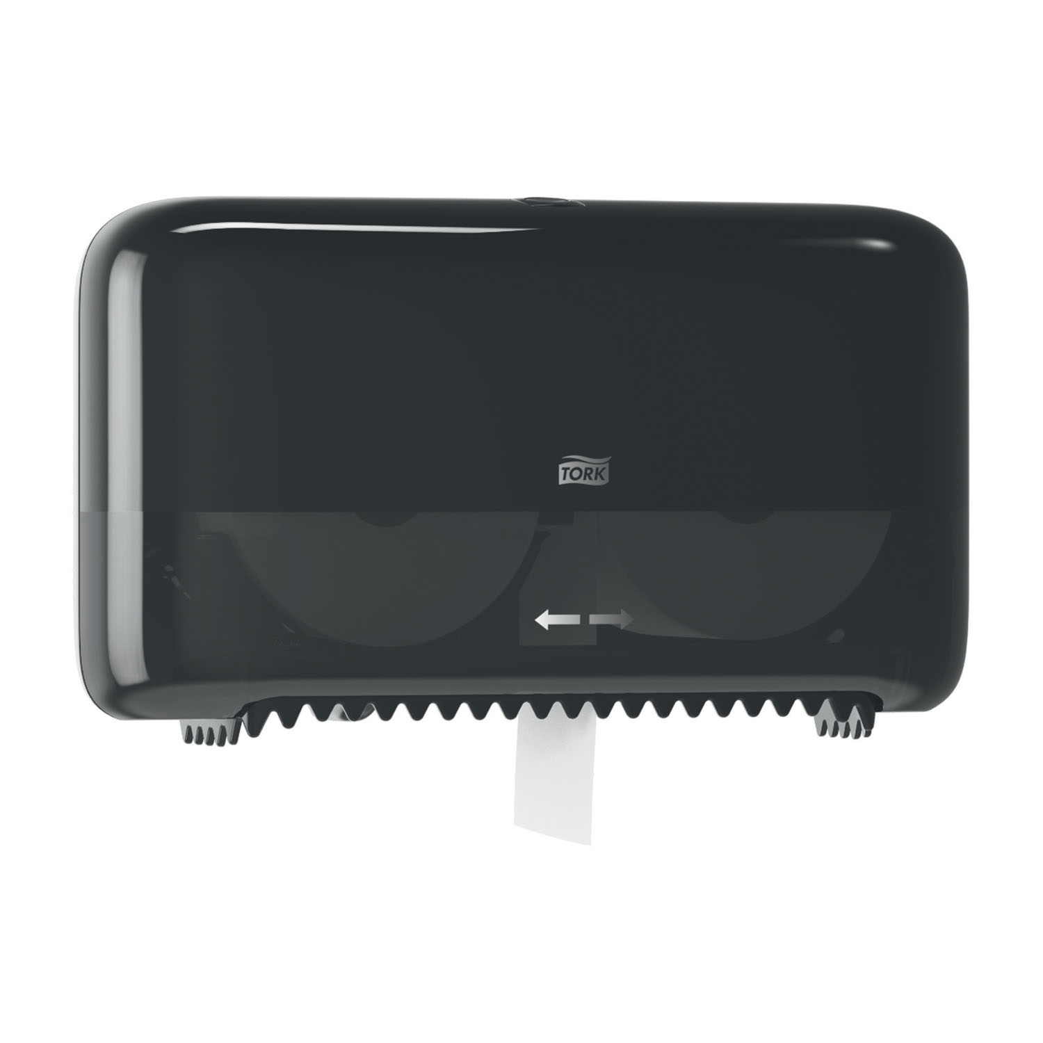 ESSITY TORK BATH TISSUE DISPENSER Elevation Bath Tissue Dispenser, Coreless, High Capacity, Universal, Black, T7, Plastic, 8.2" x 14.2" x 5.1" (234 cs/plt) Essity Professional Hygiene North America, LLC 473208