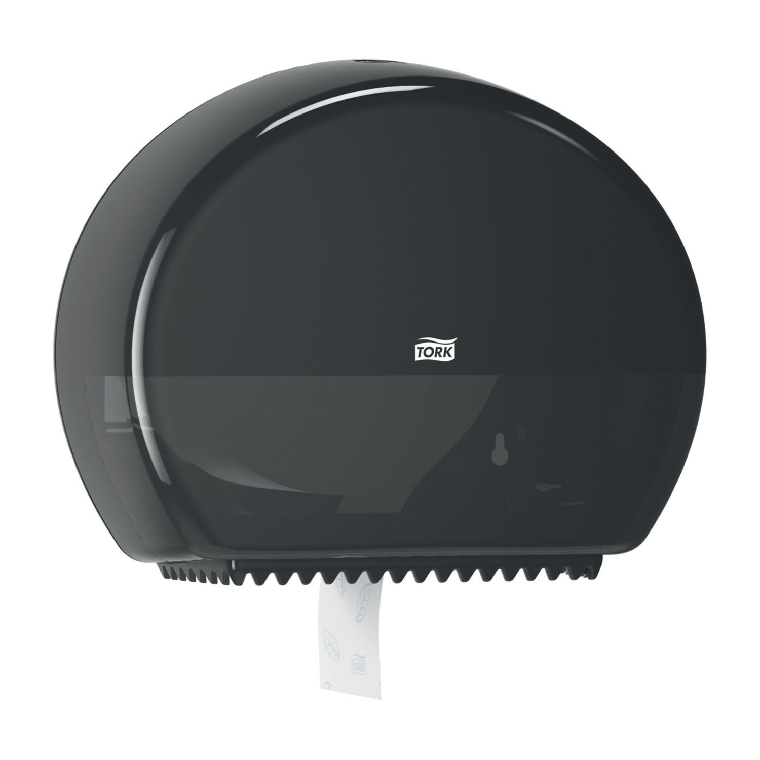ESSITY TORK BATH TISSUE DISPENSER Bath Tissue Roll Dispenser, with Reserve, Jumbo, Mini, Universal, Black, T2, Plastic, 10.8" x 13.6" x 5.2" (176 cs/plt) Essity Professional Hygiene North America, LLC 555028A