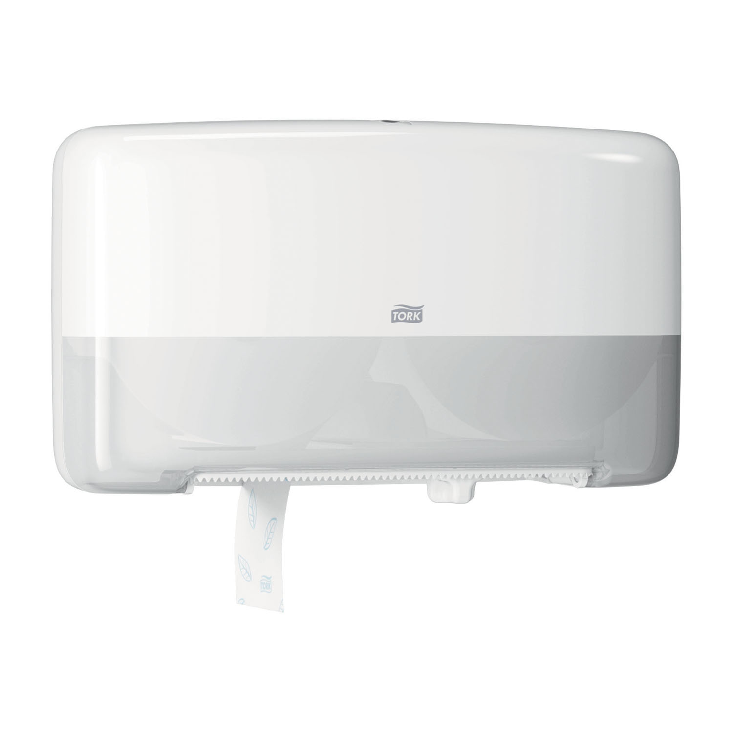 ESSITY TORK BATH TISSUE DISPENSER Bath Tissue Roll Dispenser, Jumbo, Twin, Mini, Universal, White, T2, Plastic, 10.1" x 17" x 5.7" (150 cs/plt) Essity Professional Hygiene North America, LLC 5555200