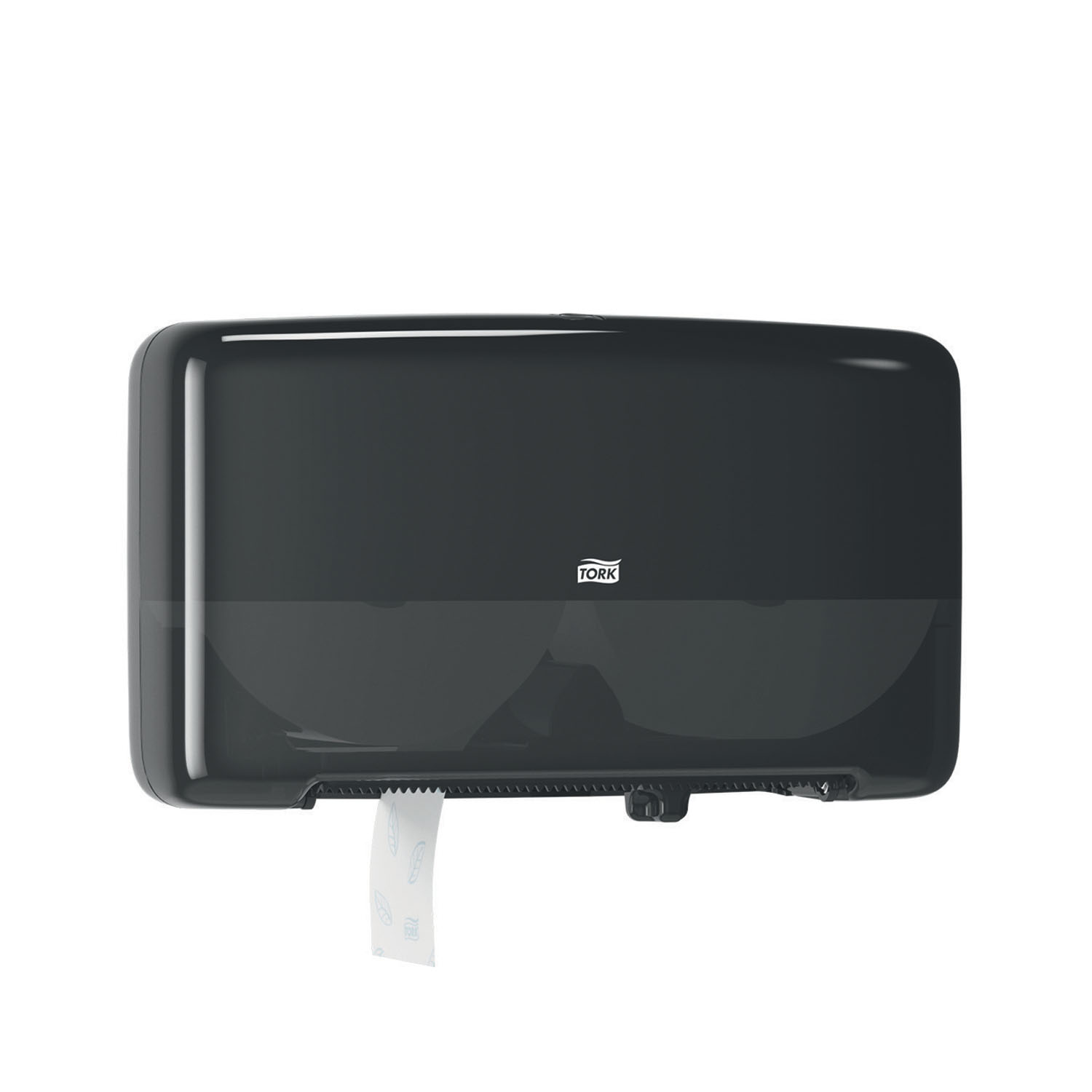 ESSITY TORK BATH TISSUE DISPENSER Bath Tissue Roll Dispenser, Jumbo, Twin, Mini, Universal, Black, T2, Plastic, 10.1" x 17" x 5.7" (150 cs/plt) Essity Professional Hygiene North America, LLC 5555290