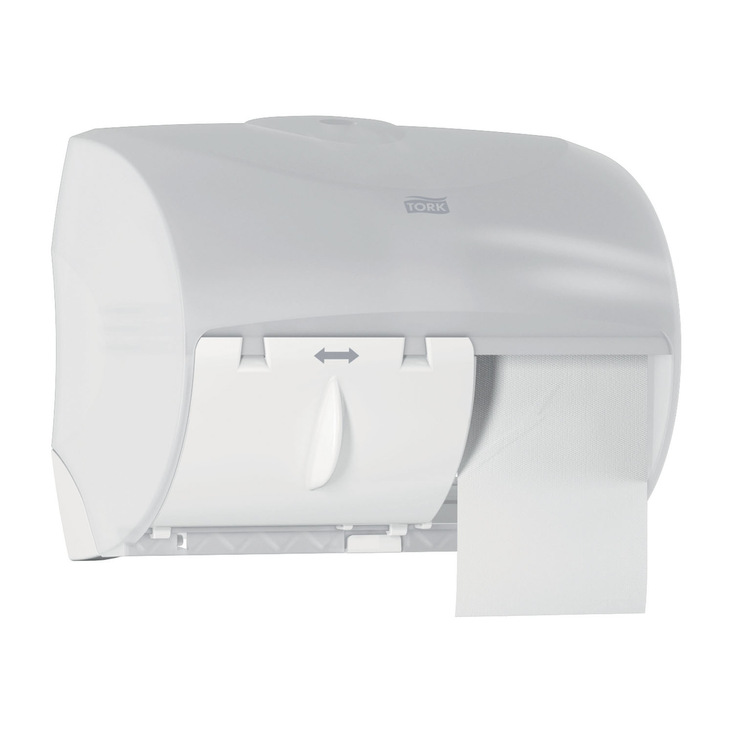 ESSITY TORK BATH TISSUE DISPENSER Bath Tissue Roll Dispenser, Twin, for OptiCore®, Universal, White, T11, Plastic, 8.2" x 11" x 7.2" Essity Professional Hygiene North America, LLC 565720