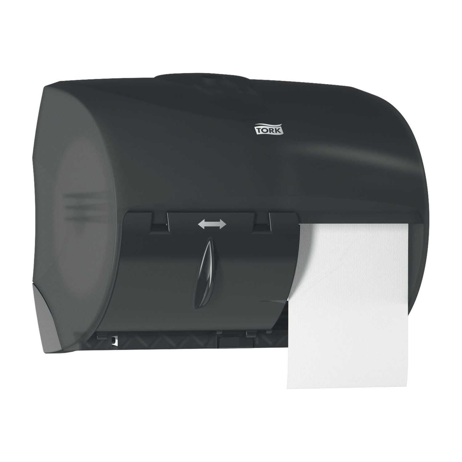 ESSITY TORK BATH TISSUE DISPENSER Bath Tissue Roll Dispenser, Twin, for OptiCore®, Universal, Black, T11, Plastic, 8.2" x 11" x 7.2" (102 cs/plt) Essity Professional Hygiene North America, LLC 565728