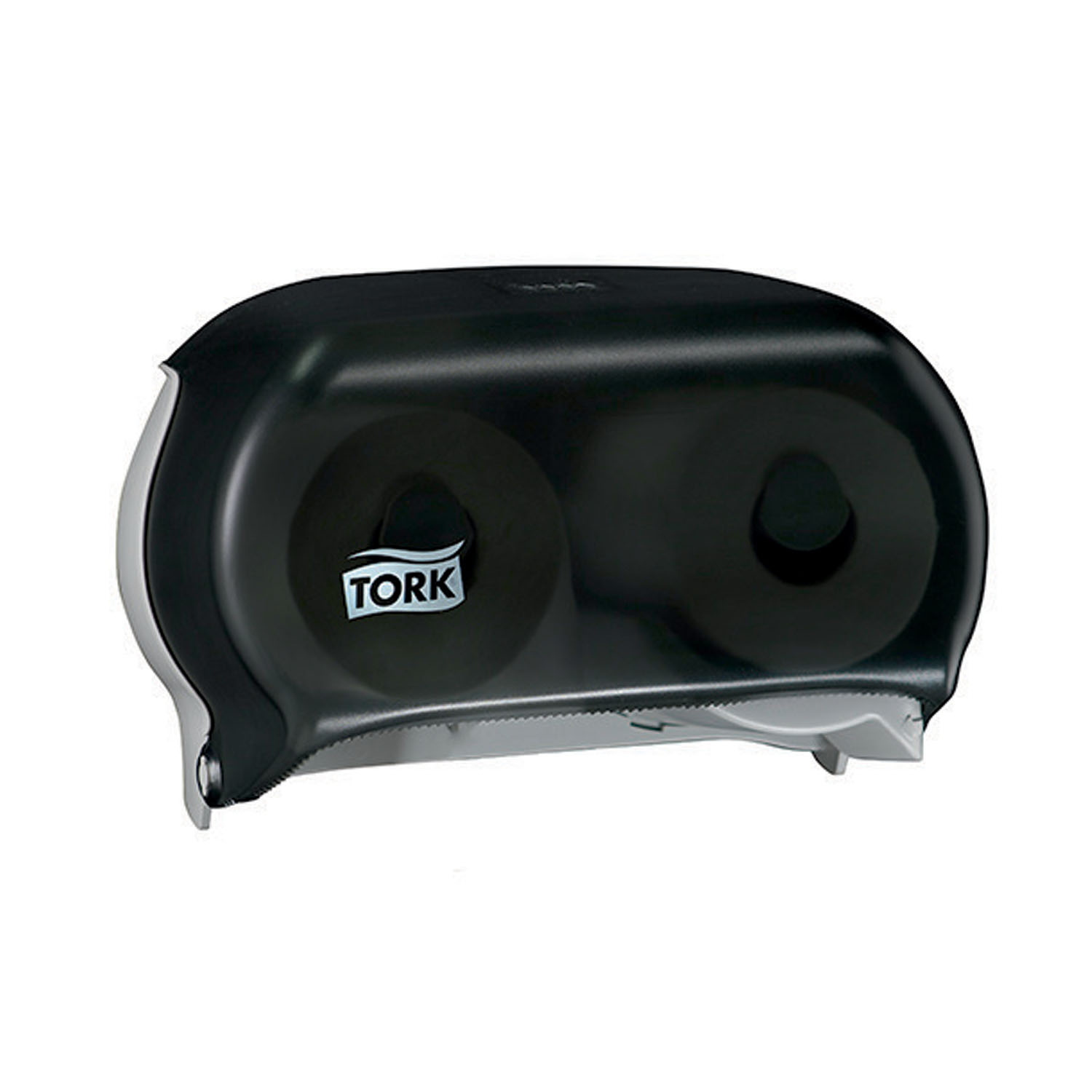 ESSITY TORK BATH TISSUE DISPENSER Bath Tissue Roll Dispenser, Twin, Universal, Smoke, T24, Plastic, 8.3" x 12.8" x 5.6" (231 cs/plt) Essity Professional Hygiene North America, LLC 59TR