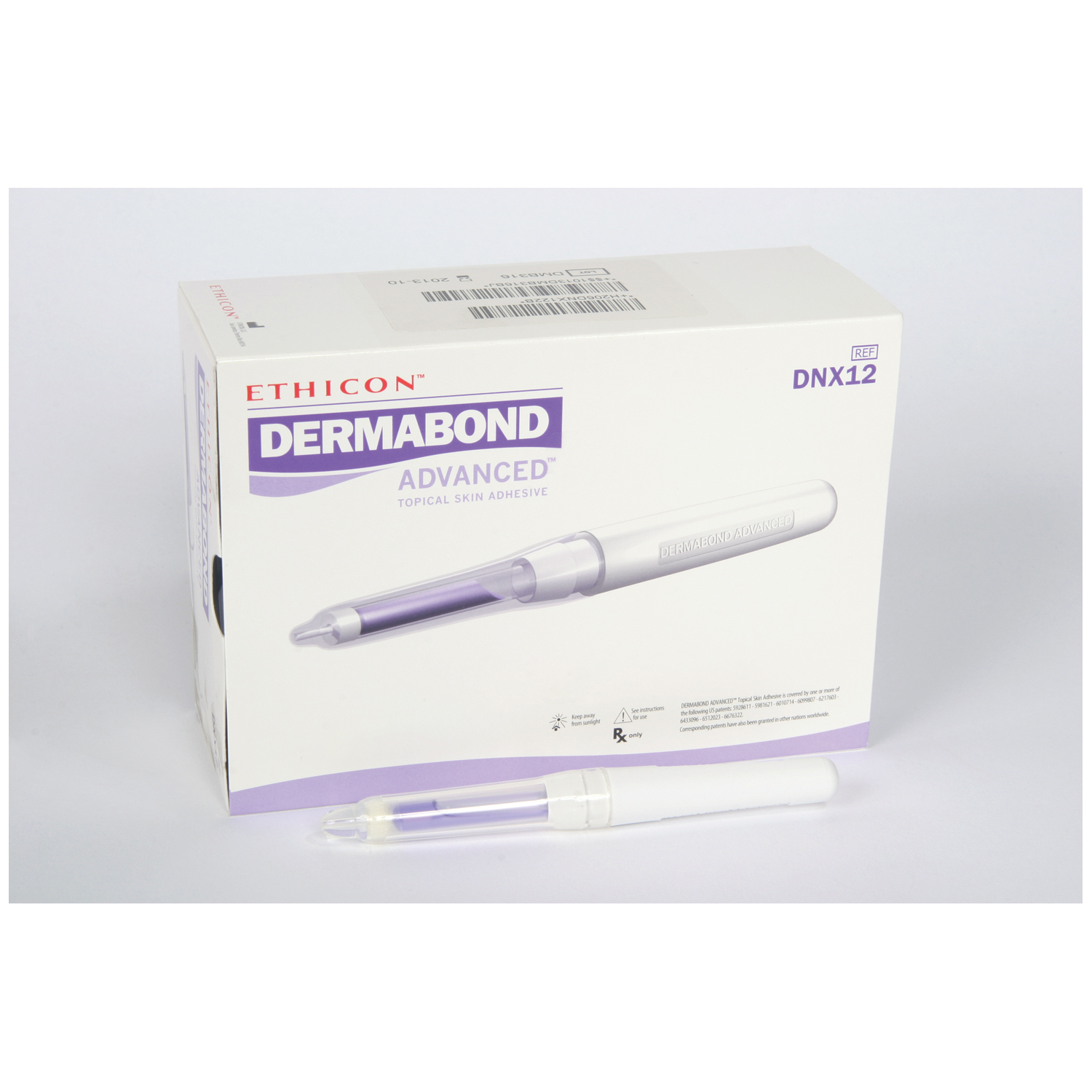ETHICON DERMABOND ADVANCED™ TOPICAL SKIN ADHESIVE Topical Skin Adhesive Applicator, 12/bx (Continental US Only) (Item is considered HAZMAT and cannot ship via Air or to AK, GU, HI, MP, PR, VI) Ethicon DNX12