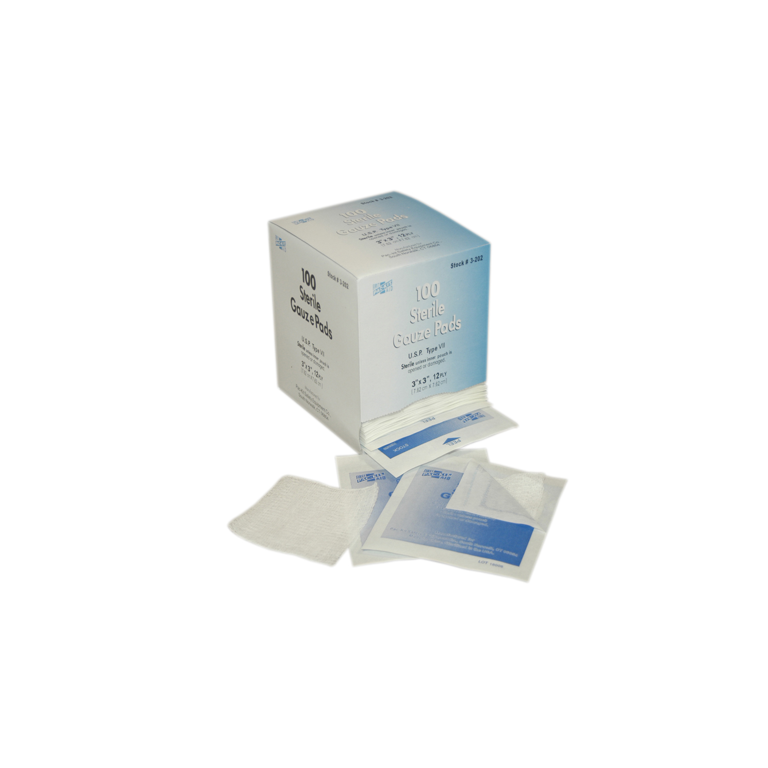 FIRST AID ONLY/ACME UNITED WOUND CARE Sterile Gauze Pads, 4"x4", 10/bx (DROP SHIP ONLY - $150 Minimum Order) First Aid Only/Acme United Corporation 3-300