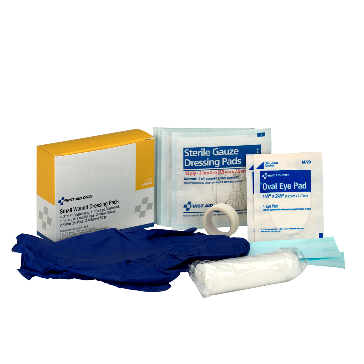 FIRST AID ONLY/ACME UNITED WOUND CARE Minor Wound Dressing Pack  (DROP SHIP ONLY - $150 Minimum Order) First Aid Only/Acme United Corporation 3-910