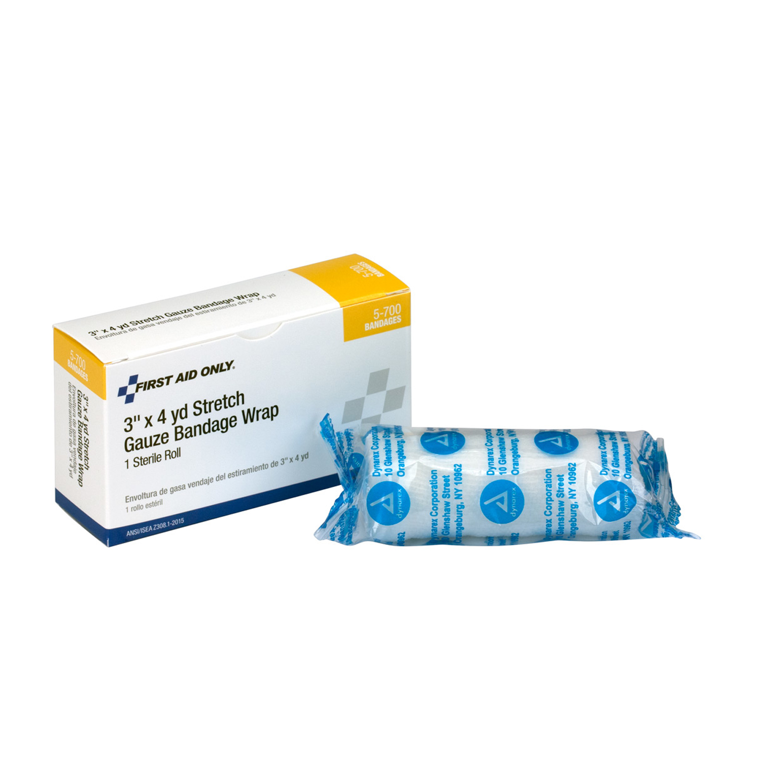 FIRST AID ONLY/ACME UNITED WOUND CARE Sterile Stretch Gauze, 3"x4yd, 1/bx (DROP SHIP ONLY - $150 Minimum Order) First Aid Only/Acme United Corporation 5-700