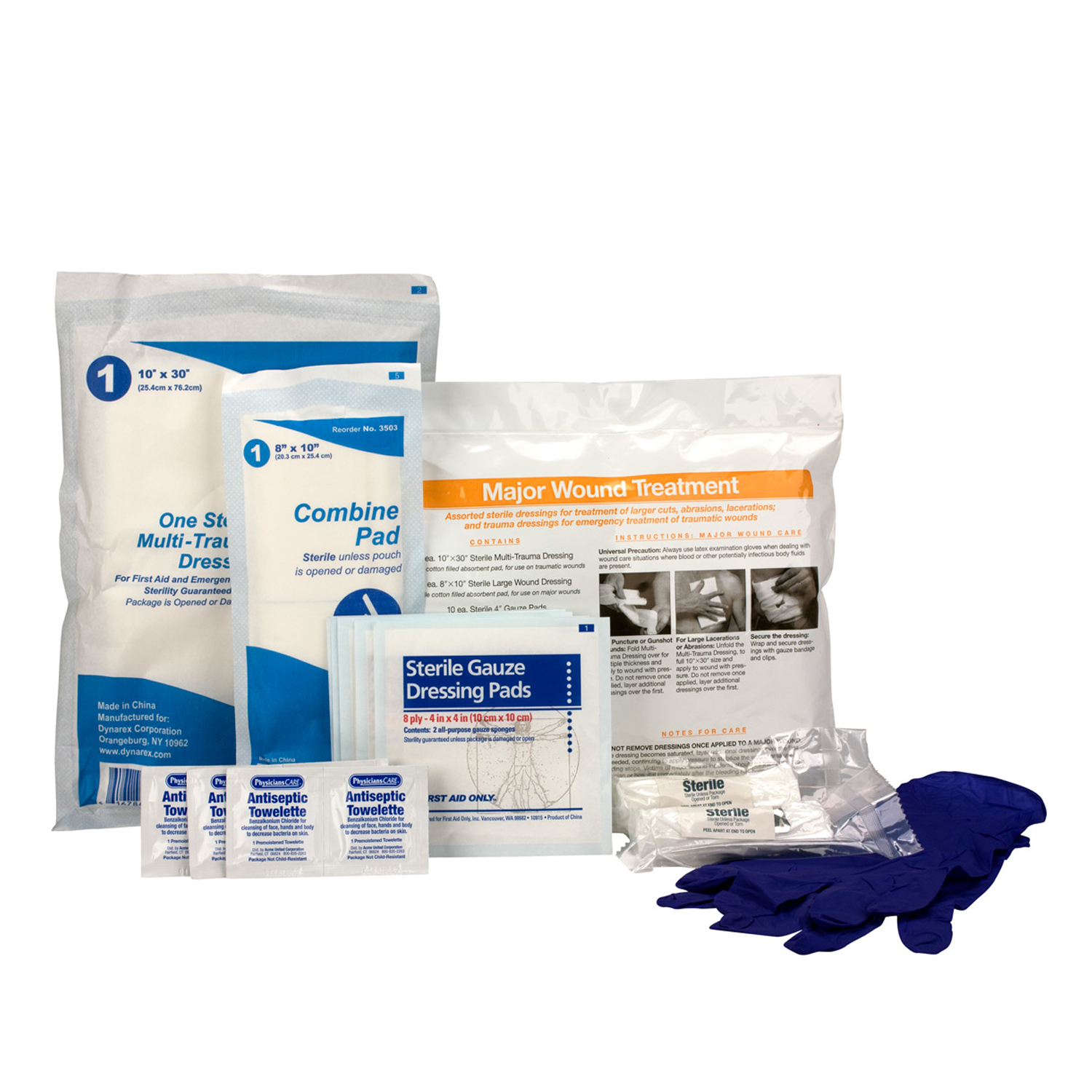 FIRST AID ONLY/ACME UNITED WOUND CARE First Aid Triage Pack, Major Wound Treatment (DROP SHIP ONLY - $150 Minimum Order) First Aid Only/Acme United Corporation 71-130