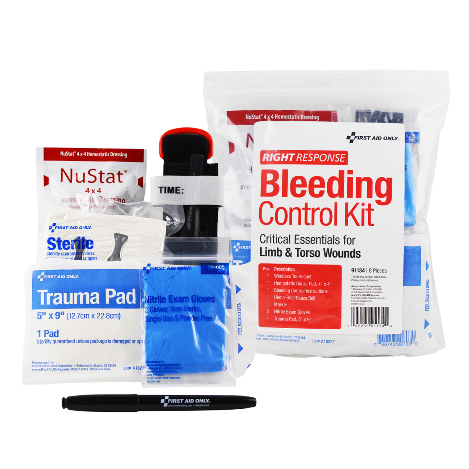 FIRST AID ONLY/ACME UNITED BLEEDING CONTROL KITS Bleeding Control Kit, Core Pro (DROP SHIP ONLY - $150 Minimum Order) First Aid Only/Acme United Corporation 91134