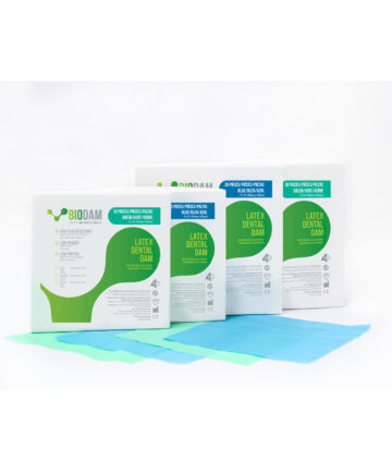FOUR D RUBBER BIODAM® LATEX DENTAL DAM Biodam Latex Dental Dam, 5" x 5", Heavy, Green, 52 pieces/bx Four D Rubber Co Ltd BIOGRN02812852