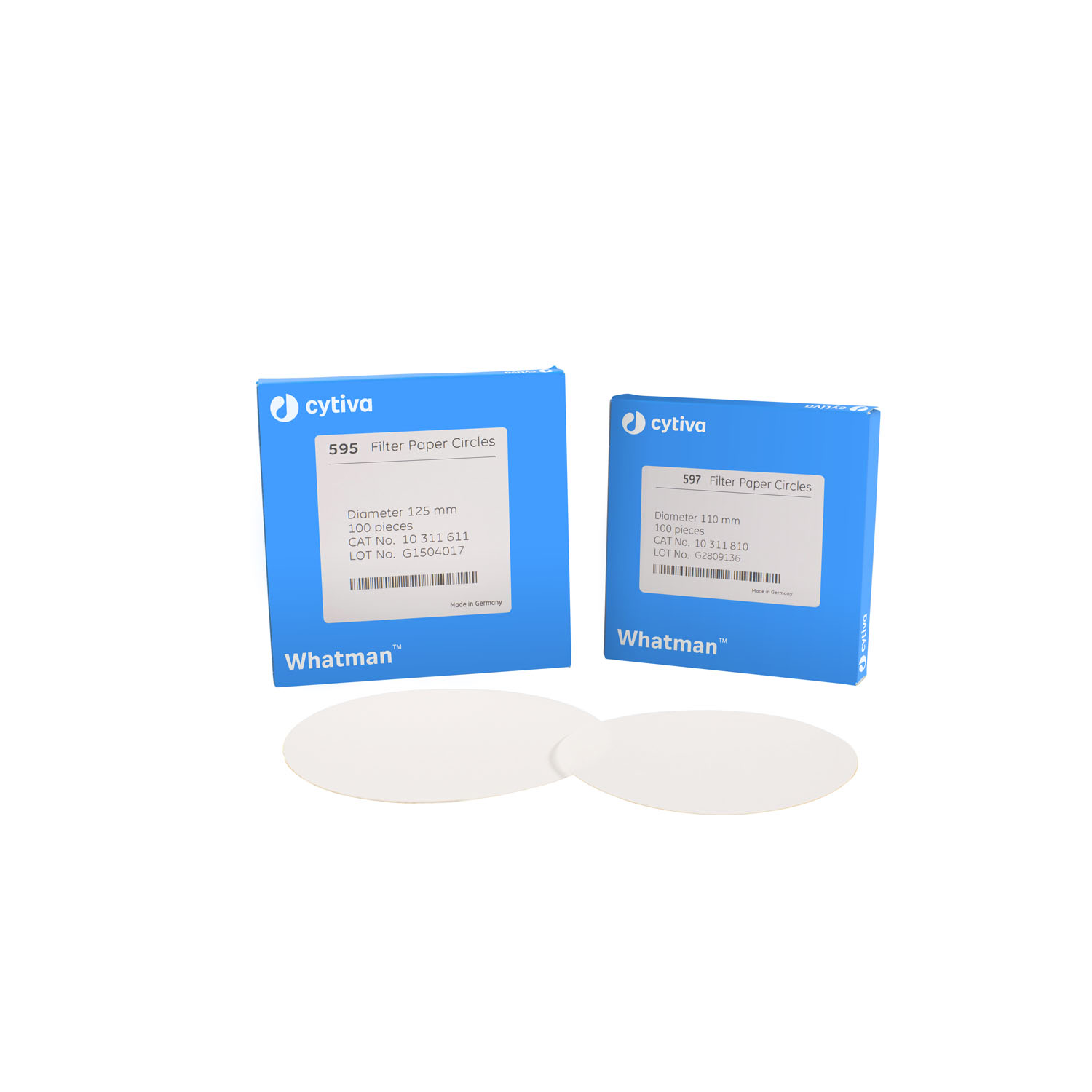 CYTIVA CELLULOSE FILTER PAPERS Filter Circles, 90mm Dia, Grade 597, 100/pk Cytiva 10311809