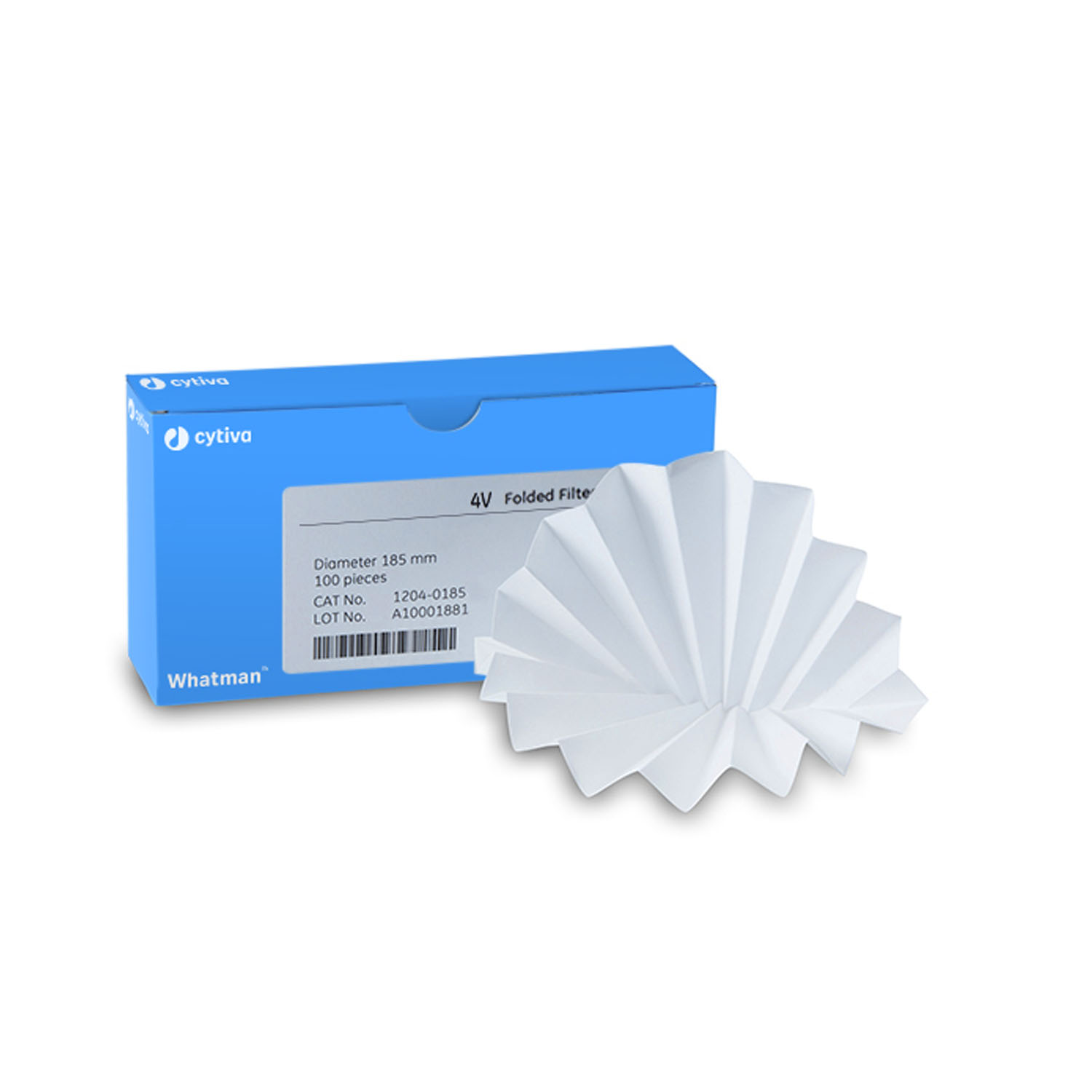 CYTIVA GRADE 4V QUALITATIVE FILTER PAPERS Grade 4V Folded Filter Paper,  Circle 32cm, 100/pk Cytiva 1204-320