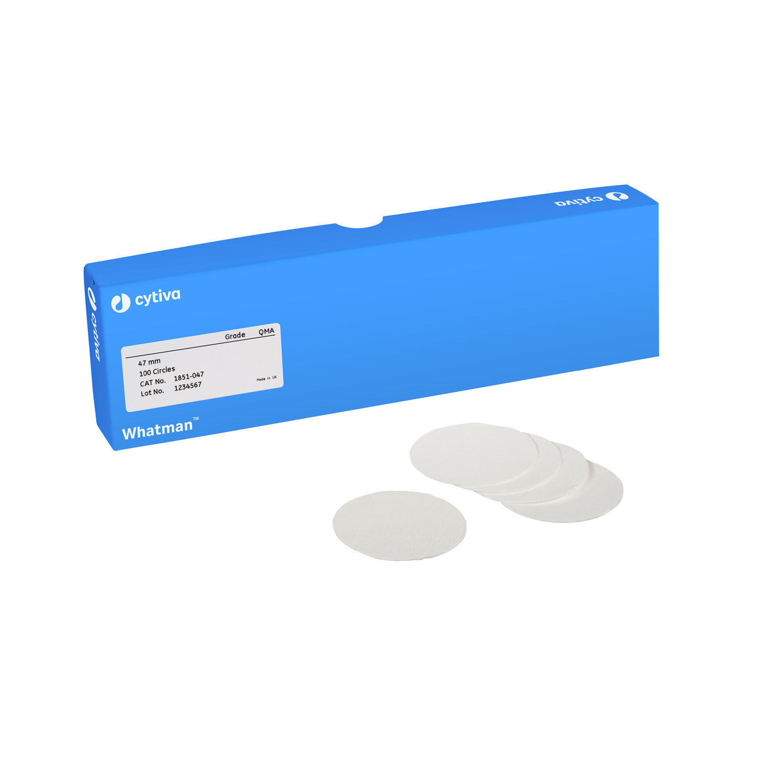 CYTIVA GLASS MICROFIBER FILTER PAPERS Filter Circles, 50mm Dia, Air Sampling Quartz QM-A, 100/pk Cytiva 1851-050