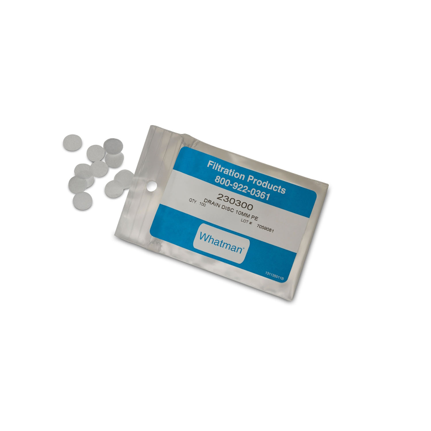 CYTIVA MEMBRANE FILTER PAPERS Accessories: 47mm Drain Discs, Polyester, 100/pk Cytiva 231100