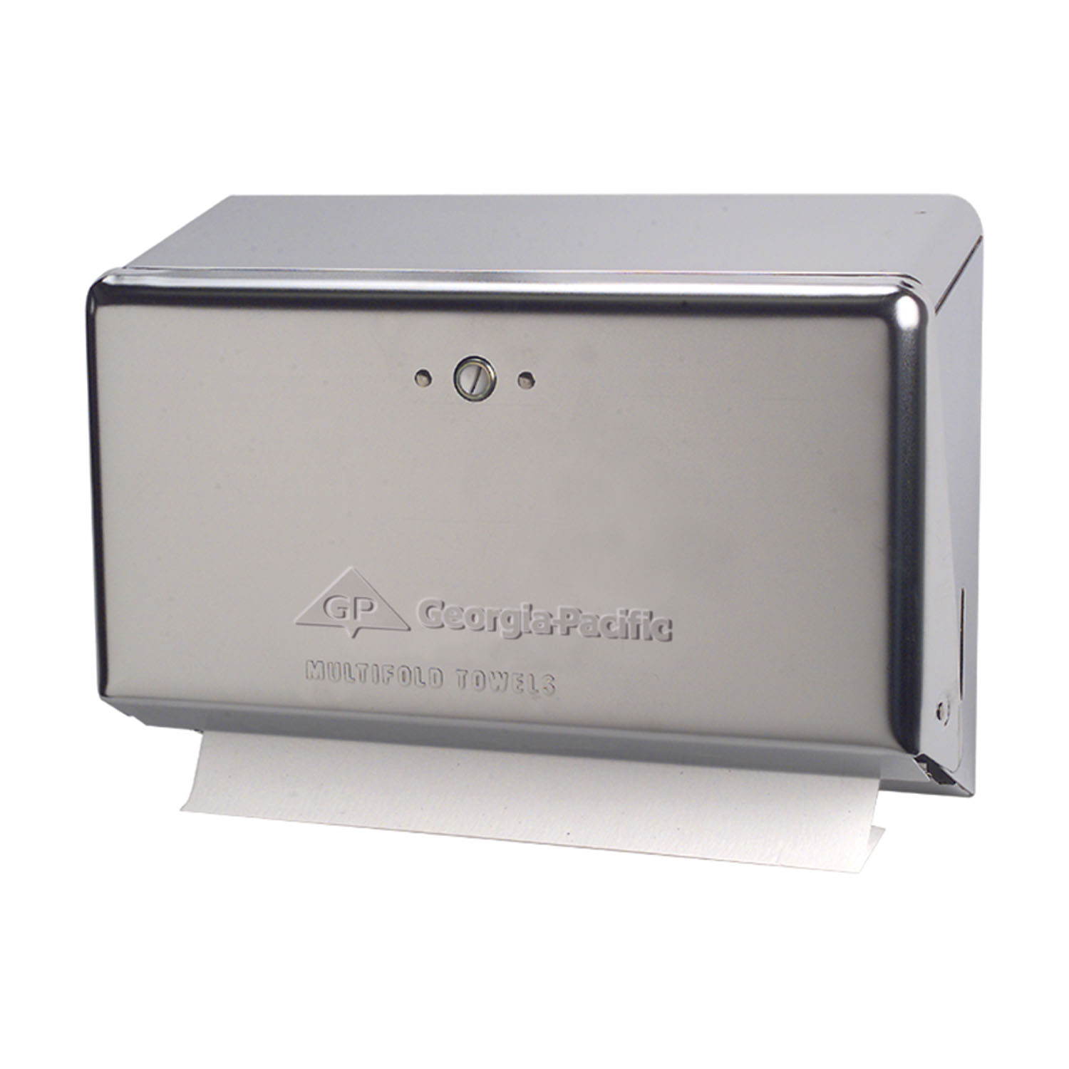 GEORGIA-PACIFIC PAPER TOWEL DISPENSERS Chrome Multifold Space Saver Towel Dispenser, 4¼"W x 11.63"D x 8½"H, 1/cs (CS=EA) (Vendor MOQ 10 CS) (DROP SHIP ONLY) Georgia-Pacific Consumer Products 54720