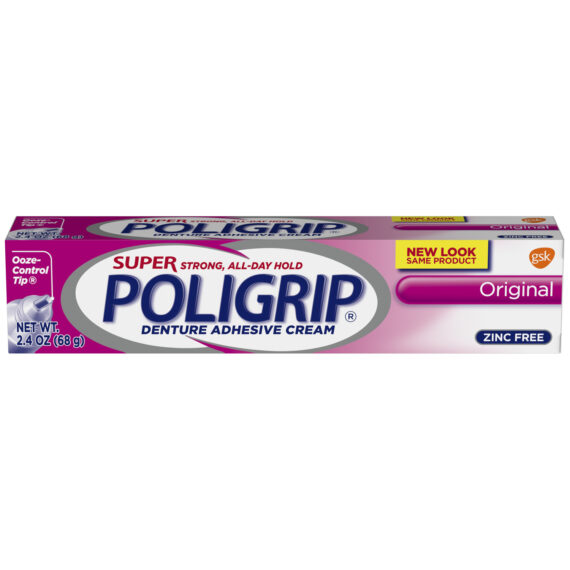 HALEON SUPER POLIGRIP® DENTURE ADHESIVE Super Poligrip® Original Denture Adhesive Cream, 2.4 oz. tube, 6/pkg, 4 pkg/cs (24 tubes total) (Available for sale in US only) GSK# 05455 (Products cannot be sold on Amazon.com or any other third Party sites.) Haleon US Services Inc. 005455