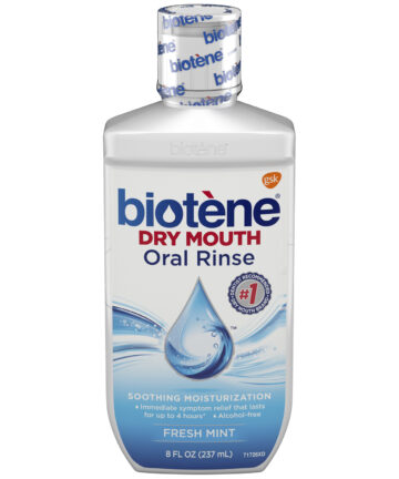 HALEON BIOTÈNE® DRY MOUTH ORAL RINSE Biotène Dry Mouth Oral Rinse, Fresh Mint, 8 oz. bottle, 3/pkg, 4 pkg/cs (12 bottles total) (Available for sale in US only) GSK# 80225C (Products cannot be sold on Amazon.com or any other third Party sites.) Haleon US Services Inc. 60000000025942