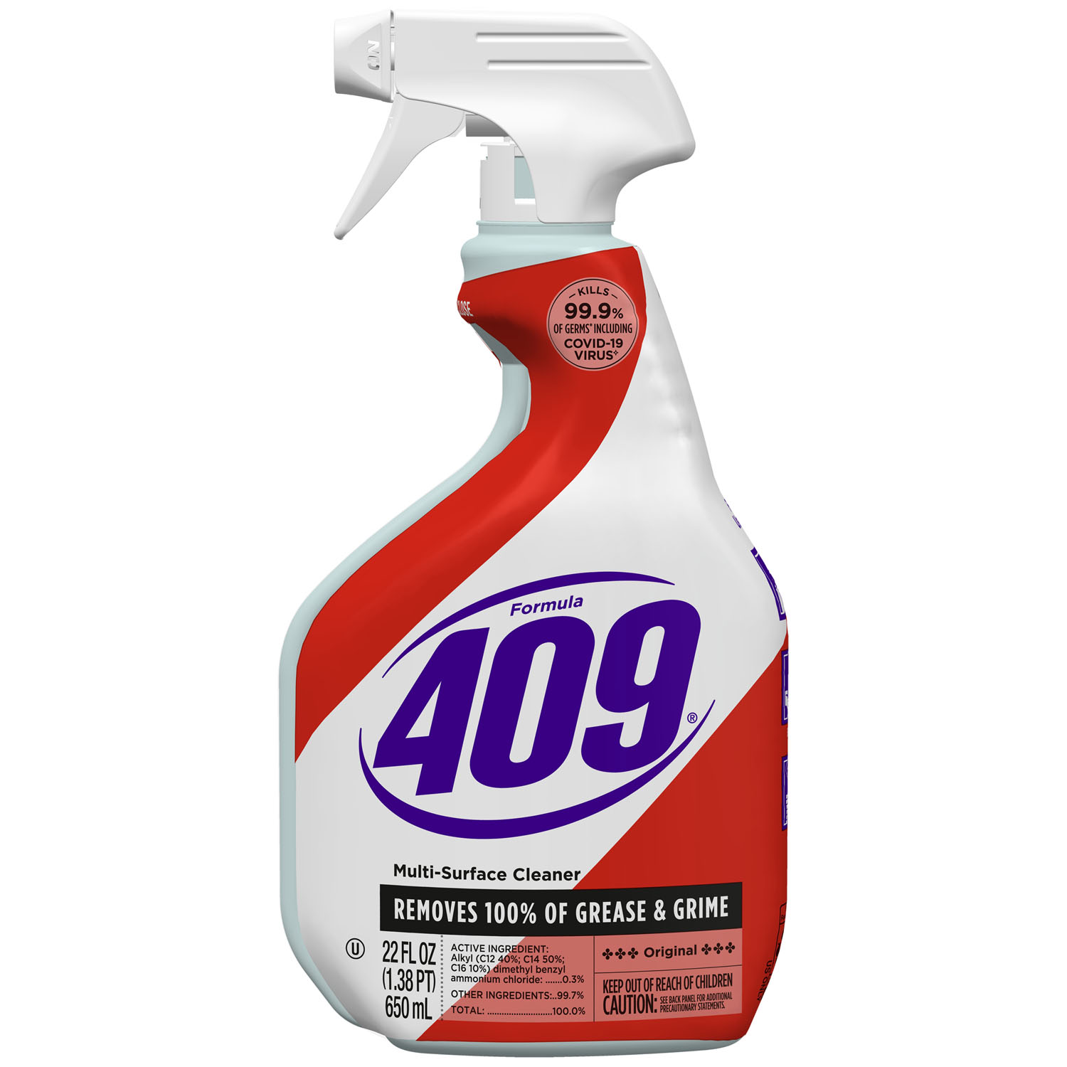 CLOROX FORMULA 409 CLEANER Formula 409® Multi-Surface Cleaner, Spray Bottle, 22 fl oz, 9/cs (Continental US Only) (Temporarily Unavailable for Sale) Clorox Sales Company 00842