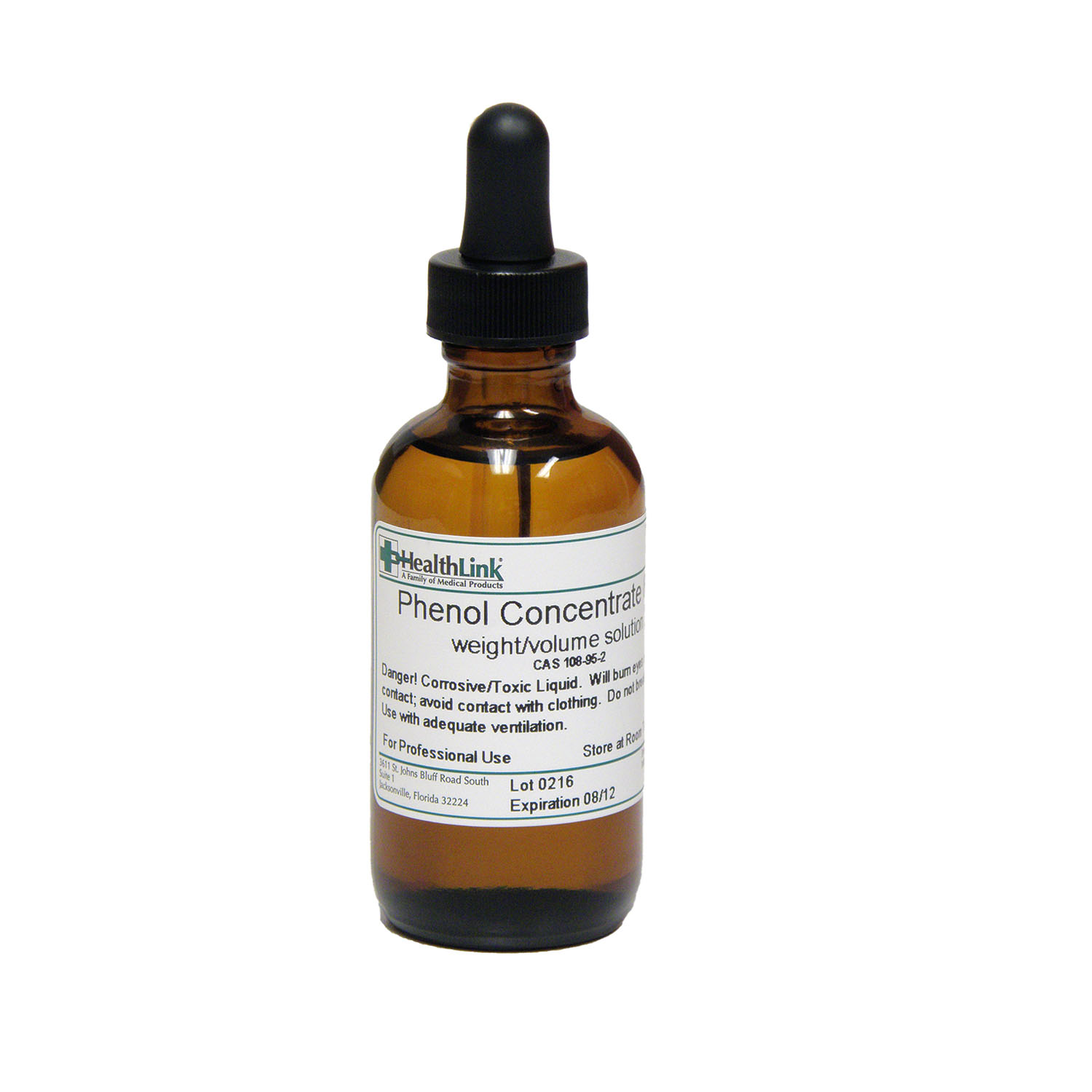 EDM3 STAINS AND REAGENTS Phenol, 89%, Dropper Bottle, 2 oz (Item is Non-Returnable) (US Only) (Item is considered HAZMAT and cannot ship via Air or to AK, GU, HI, MP, PR, VI) (DROP SHIP ONLY) EDM3 Company LLC 400508
