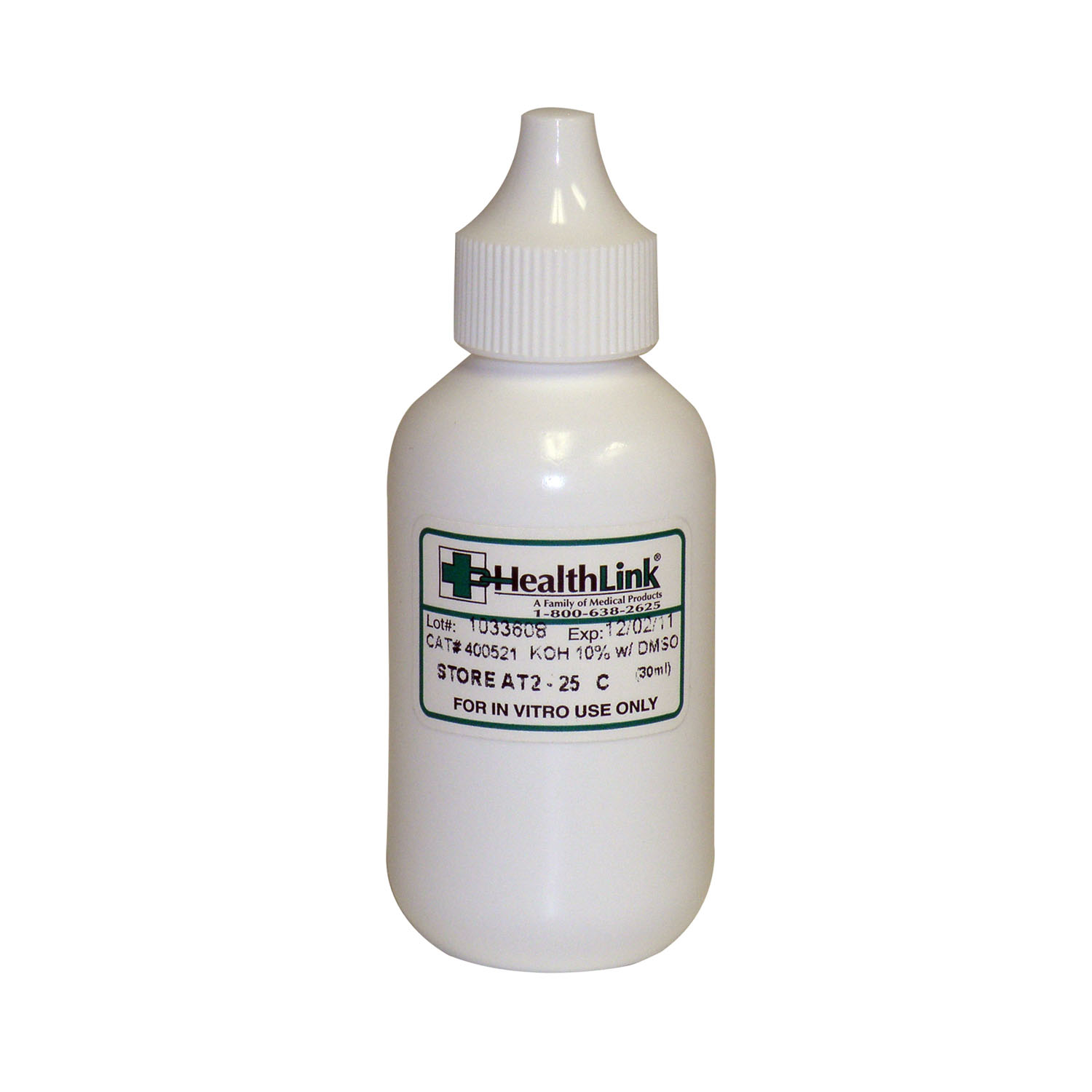 EDM3 STAINS AND REAGENTS Potassium Hydroxide, 10% with DMSO, 30mL (Item is Non-Returnable) (US Only) (Item is considered HAZMAT and cannot ship via Air or to AK, GU, HI, MP, PR, VI) EDM3 Company LLC 400521