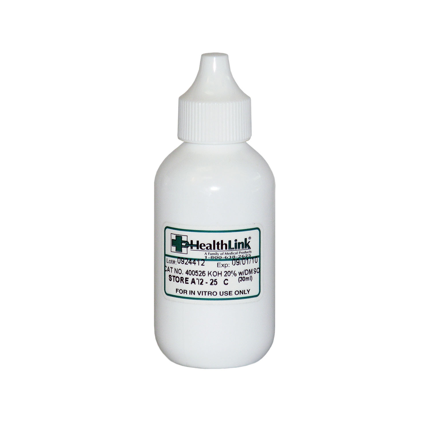 EDM3 STAINS AND REAGENTS Potassium Hydroxide, 20% with DMSO, Dropper Bottle, 30mL (Item is Non-Returnable) (US Only) (Item is considered HAZMAT and cannot ship via Air or to AK, GU, HI, MP, PR, VI) EDM3 Company LLC 400526