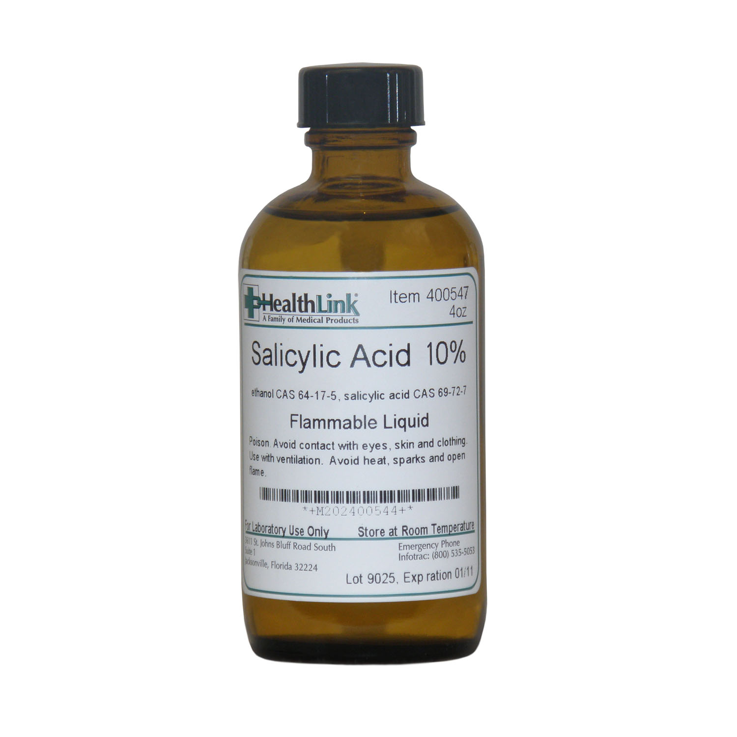 EDM3 STAINS AND REAGENTS Salicylic Acid, 10% in 95% EtOH, 4 oz (Item is Non-Returnable) (US Only) (Item is considered HAZMAT and cannot ship via Air or to AK, GU, HI, MP, PR, VI) EDM3 Company LLC 400547