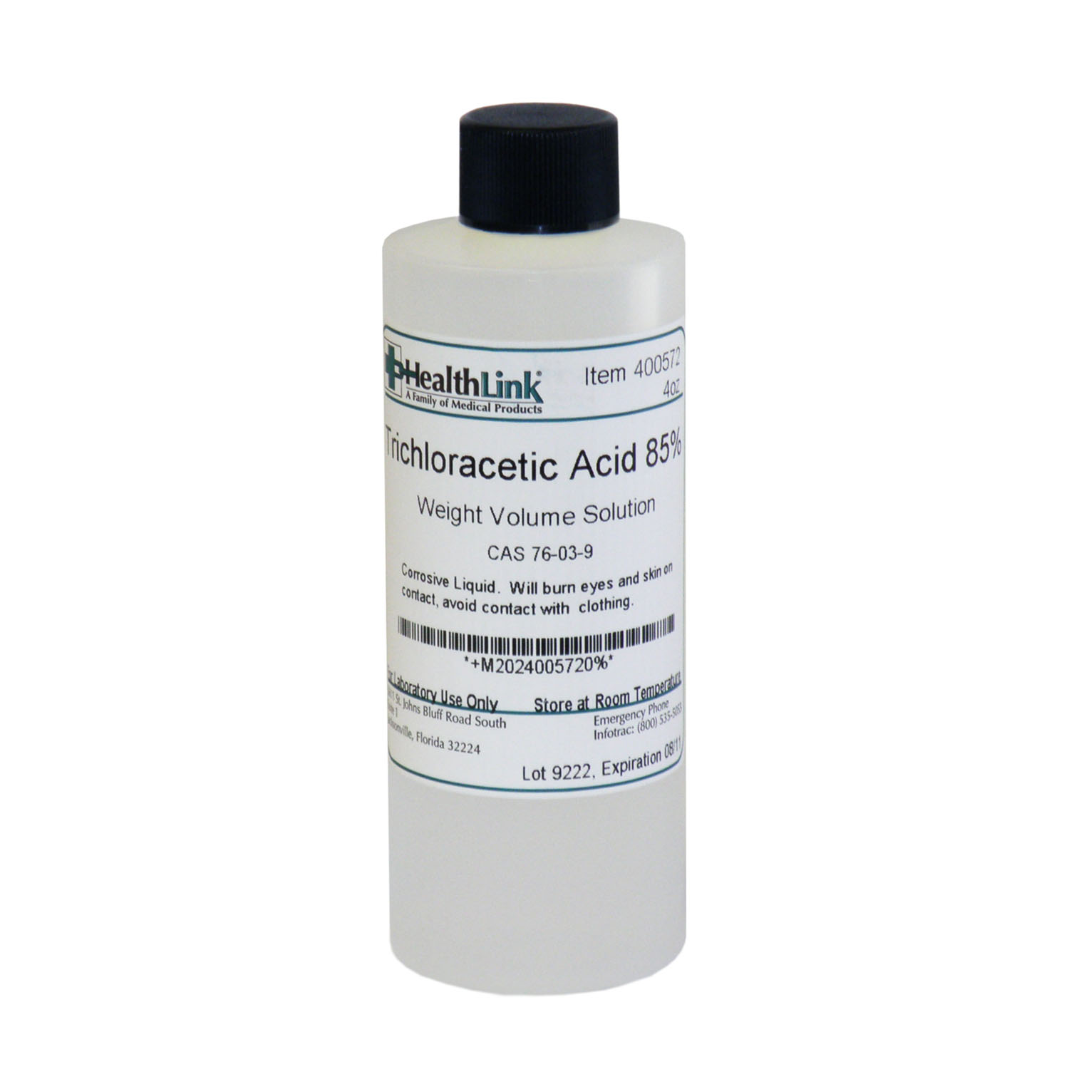 EDM3 STAINS AND REAGENTS Trichloracetic Acid, 85%, 4 oz (Item is Non-Returnable) (US Only) (Item is considered HAZMAT and cannot ship via Air or to AK, GU, HI, MP, PR, VI) EDM3 Company LLC 400572