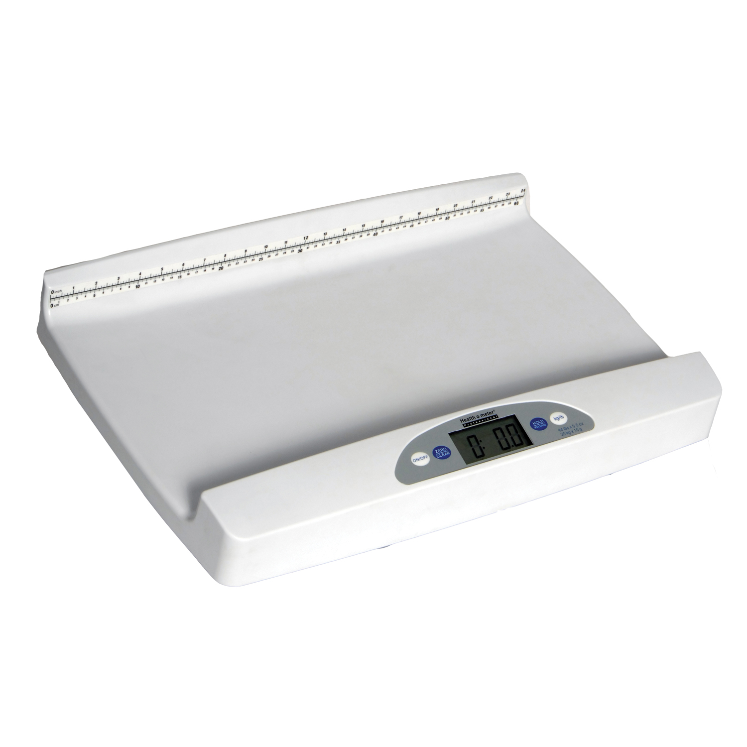 PELSTAR/HEALTH O METER PROFESSIONAL SCALE - DIGITAL PEDIATRIC SCALE Digital Tray Scale, Pediatric, Capacity: 44 lb/20 kg, Tray Dimensions: 24 7/8" x 13", EMR Connectivity via USB, (6) AA Batteries (included) or AC Adapter (not included), Built-in Measuring Tape & Motion Sensing Technology, 2-Year Warranty (DROP SHIP ONLY) Pelstar LLC/Health o meter Professional Scales 553KL