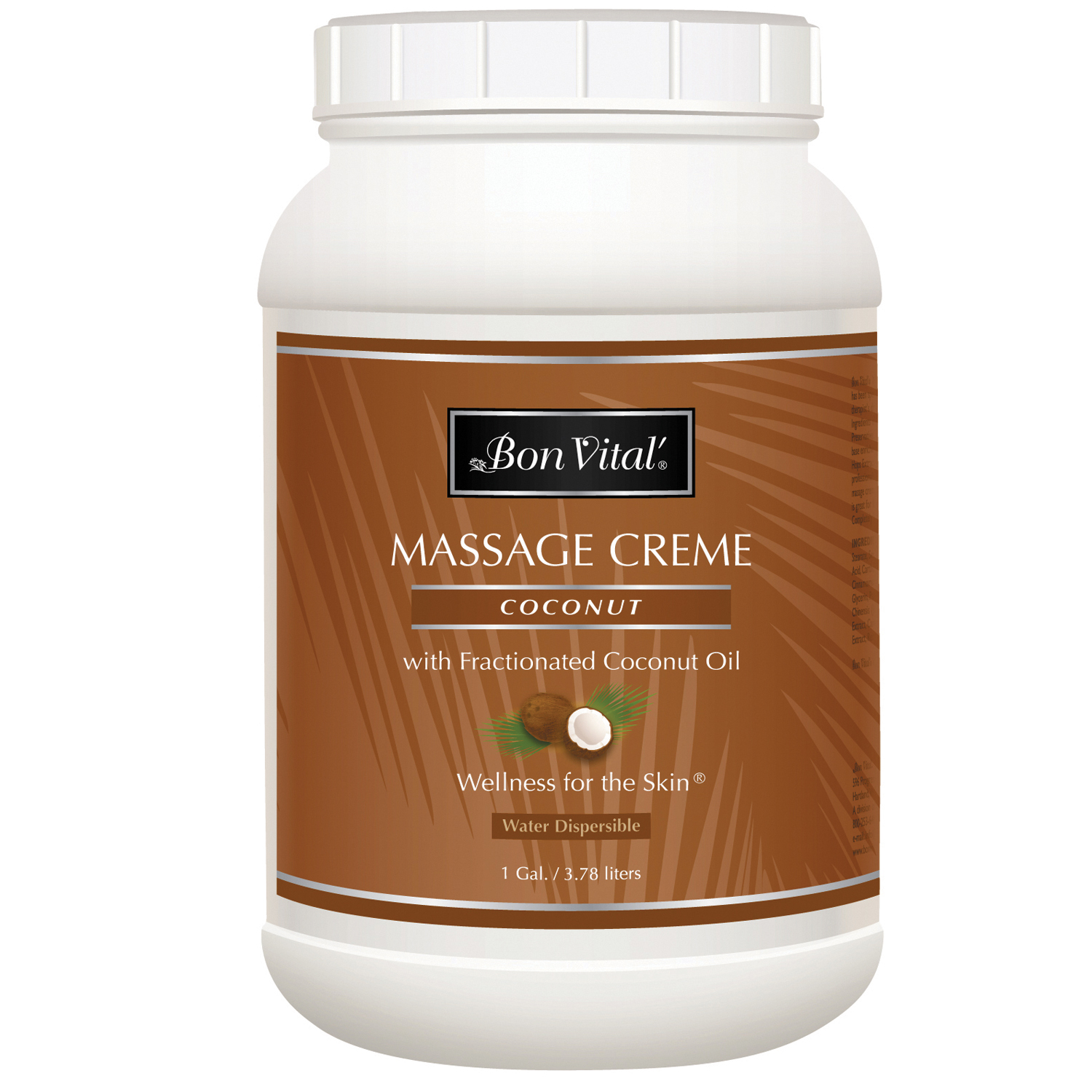 PERFORMANCE HEALTH BON VITAL® COCONUT MASSAGE CRÈME Coconut Massage Crème, 1 Gallon Jar, 4/cs (Cannot be sold to retail outlets and/ or Amazon) (US Only) Performance Health BVCOC1G