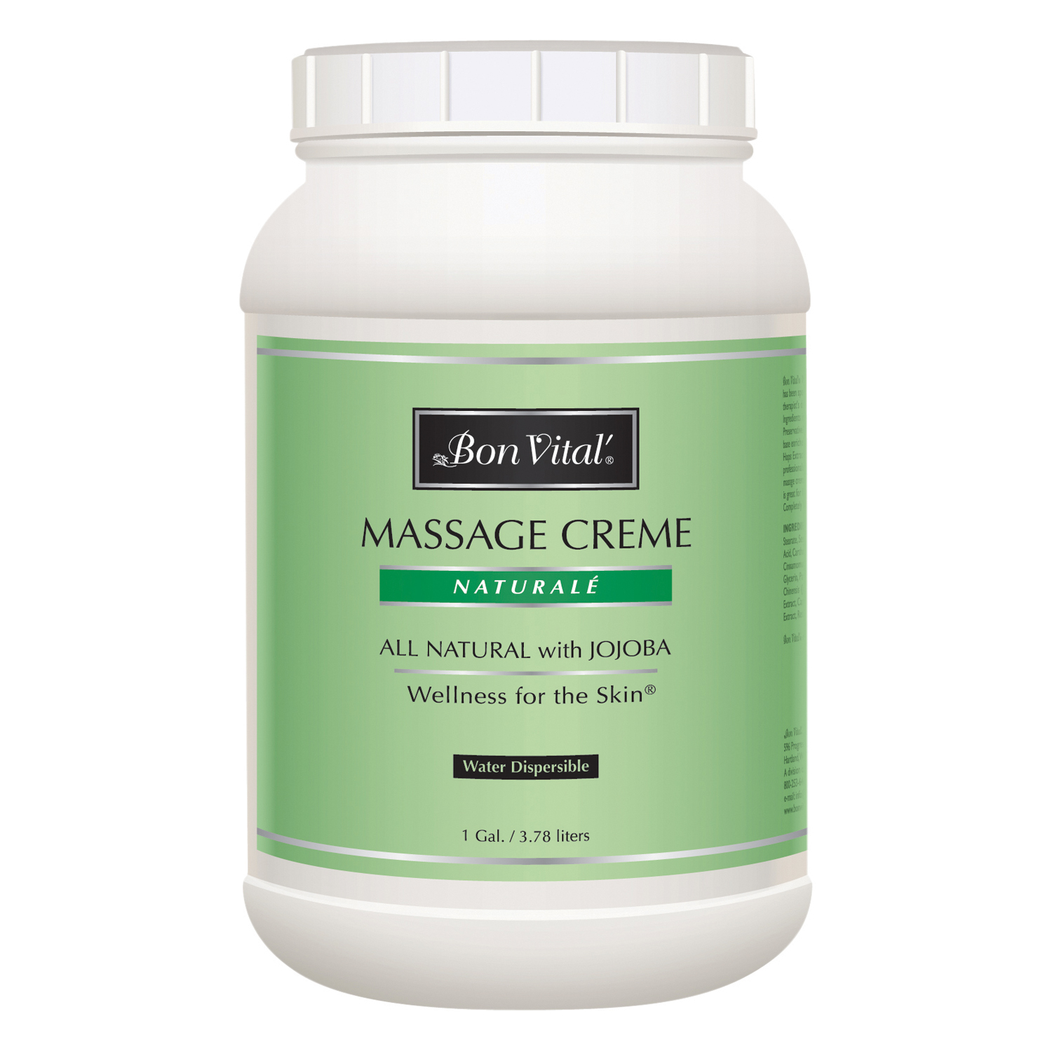 PERFORMANCE HEALTH BON VITAL® NATURALE' MASSAGE PRODUCTS Naturale' Massage Creme, 1 Gallon Jar, 4/cs (48 cs/plt) (Cannot be sold to retail outlets and/ or Amazon) (US Only) (To Be DISCONTINUED) Performance Health BVNATC1G