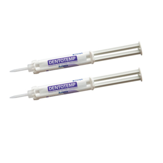 ITENA DENTOTEMP LONG-TERM TEMPORARY CEMENT DentoTemp Temporary Cement, 2 x 5ml Automix Syringes + 20 Mixing Tips Itena North America DTCA2-20