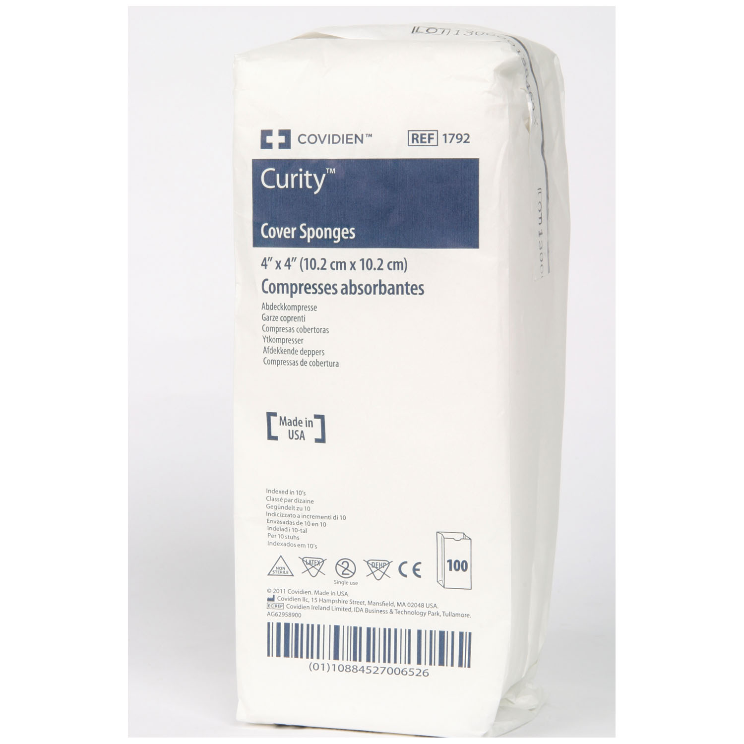 CARDINAL HEALTH CURITY™ COVER SPONGES Cover Sponge, Non-Sterile, Bulk, 4" x 4", 100/bg, 20 bg/cs (Continental US Only) Cardinal Health 1792