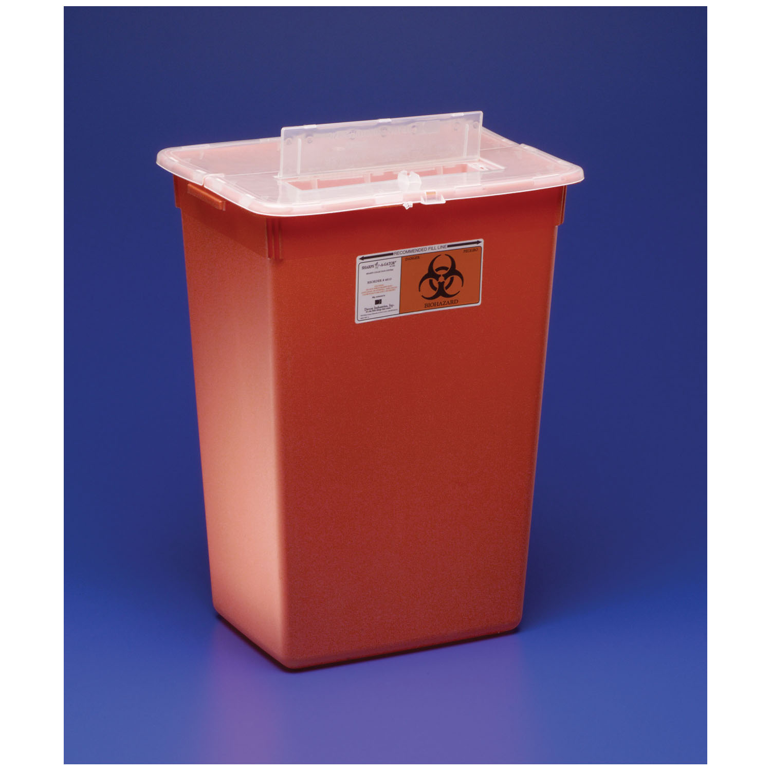 CARDINAL HEALTH LARGE VOLUME SHARPS CONTAINERS Container, 10 Gal, Red, Split Lid, Sharps Port, Large Volume, 15½"H x 12"D x 21½"W, 6/cs (15 cs/plt) (Continental US Only) Cardinal Health 31143665
