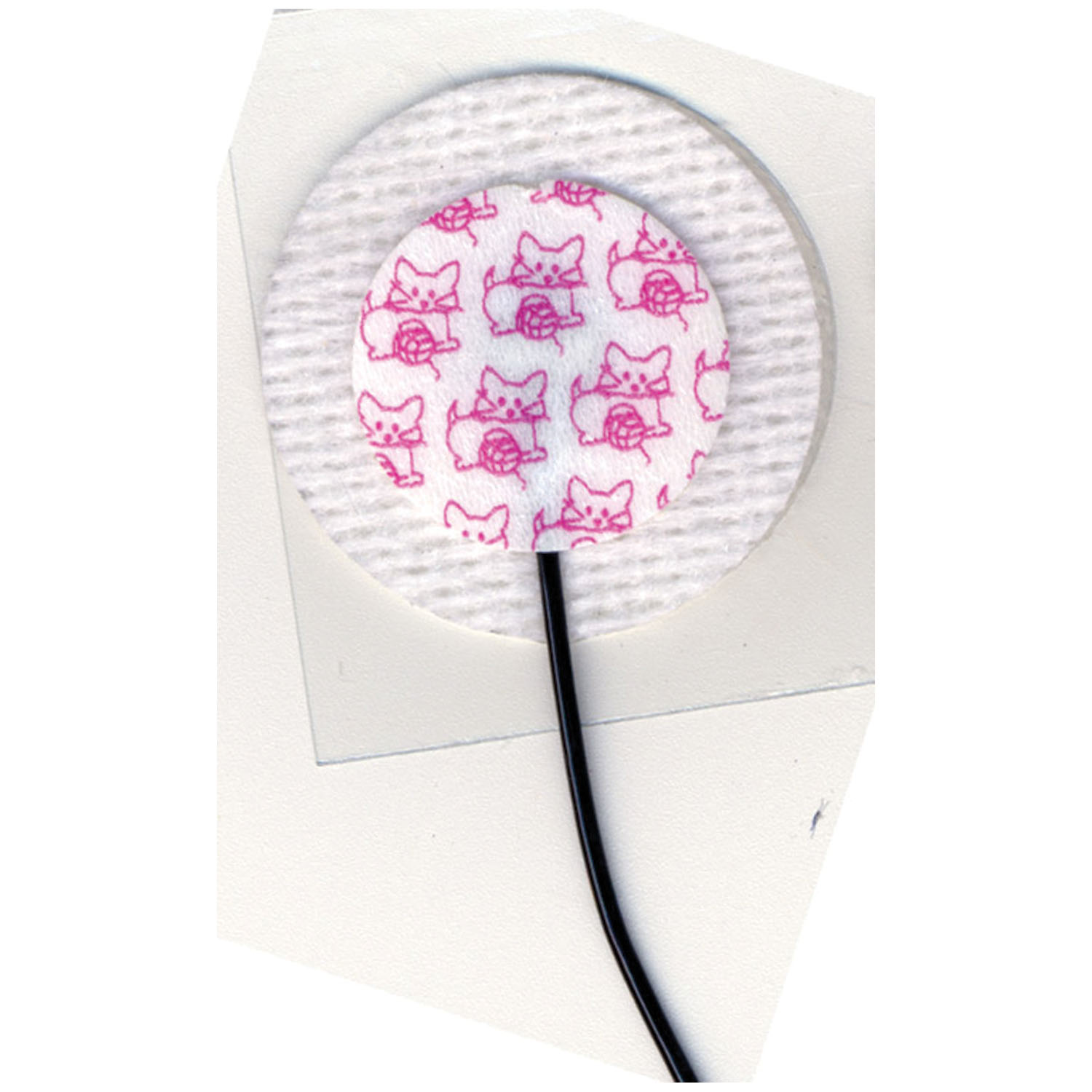 CARDINAL HEALTH KITTYCAT™ PRE-WIRED NEONATAL ECG ELECTRODES ECG Electrode, Neonatal, KittyCat, Pre-Wired, Cloth 1053NPSM, Radiolucent Lead Wires, 3/strip, 100 strip/cs (Continental US Only) Cardinal Health 31424719