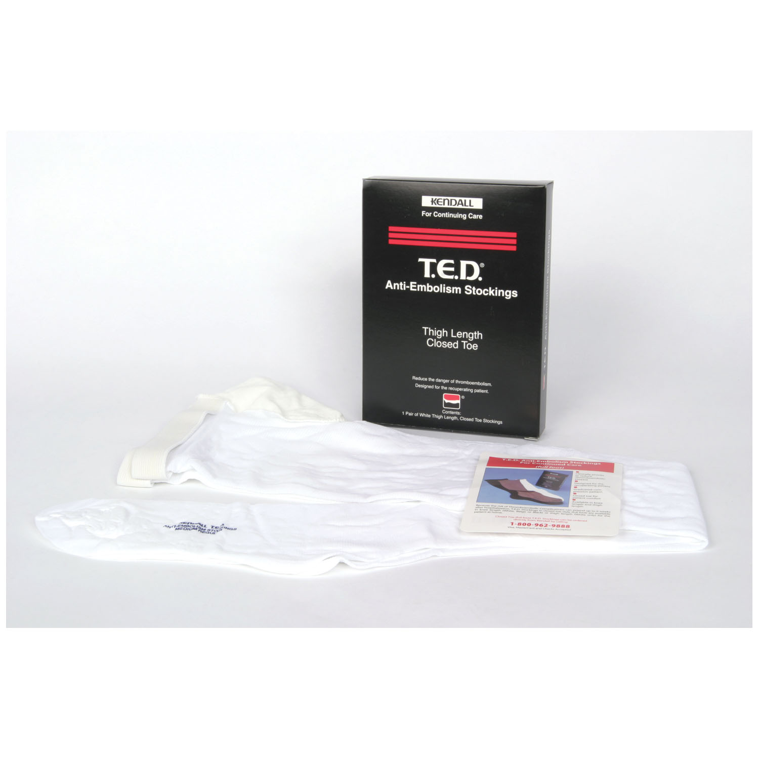 CARDINAL HEALTH T.E.D. ANTI-EMBOLISM STOCKINGS - THIGH LENGTH CONTINUING CARE Thigh-Length Anti-Embolism Stocking, Medium, Regular, White, 6 pr/cs (Continental US Only) Cardinal Health 4301-