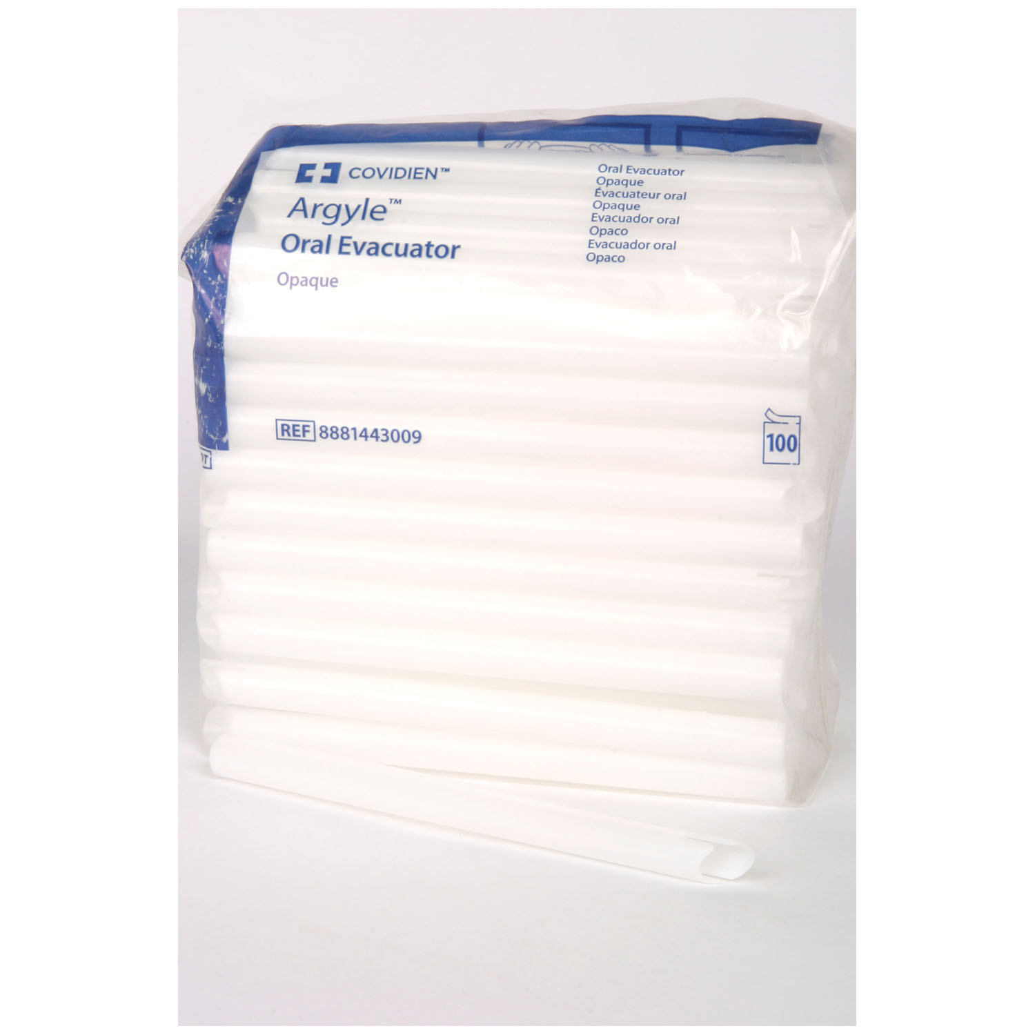 CARDINAL HEALTH MONOJECT™ 443 ORAL EVACUATOR Oral Evacuator, Bevel Tip, 100/bg, 5 bg/cs (84 cs/plt) (Continental US Only) Cardinal Health 8881443009-