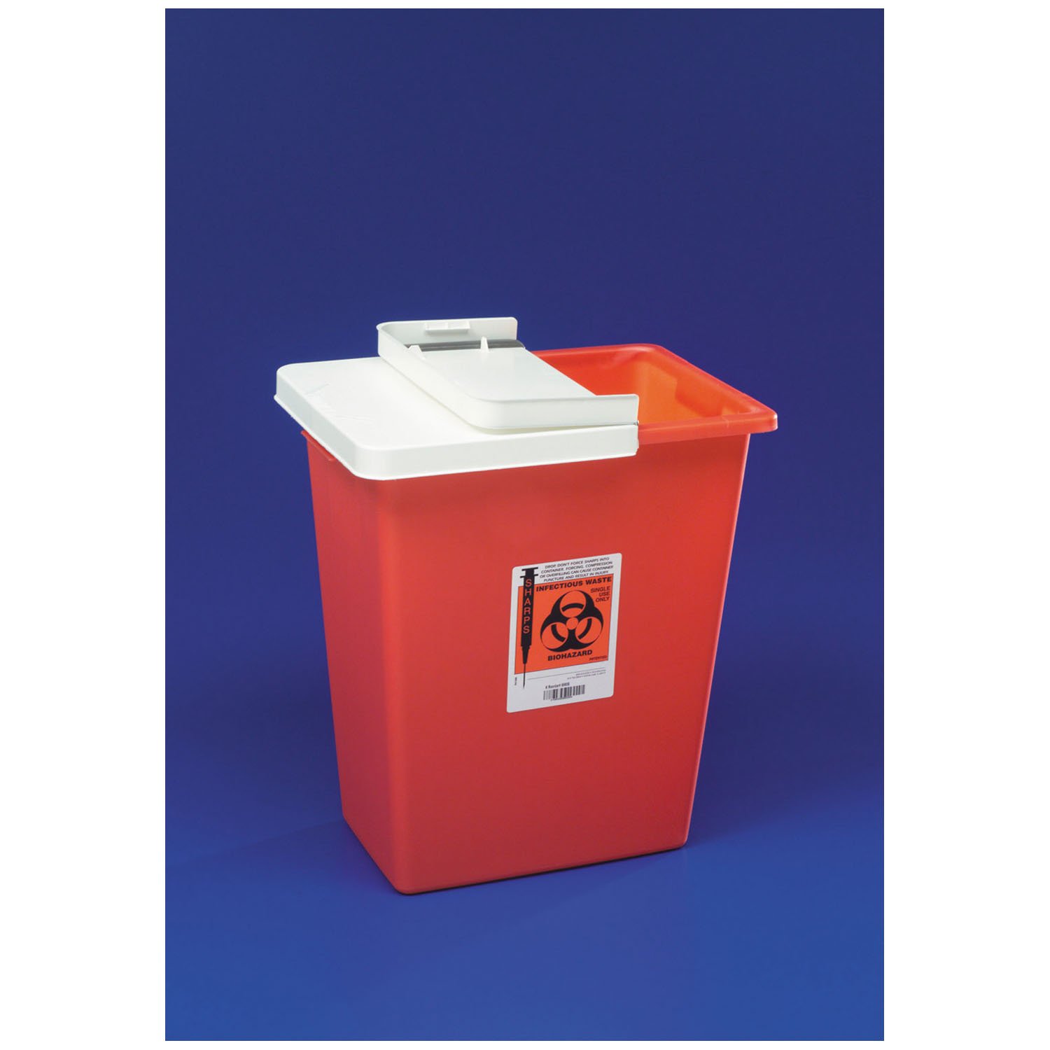 CARDINAL HEALTH LARGE VOLUME CONTAINERS Container, 12 Gal, Large Volume Red, Hinged Lid, 18¾"H x 12¾"D x 18¼"W, 10/cs (12 cs/plt) (Continental US Only) Cardinal Health 8933
