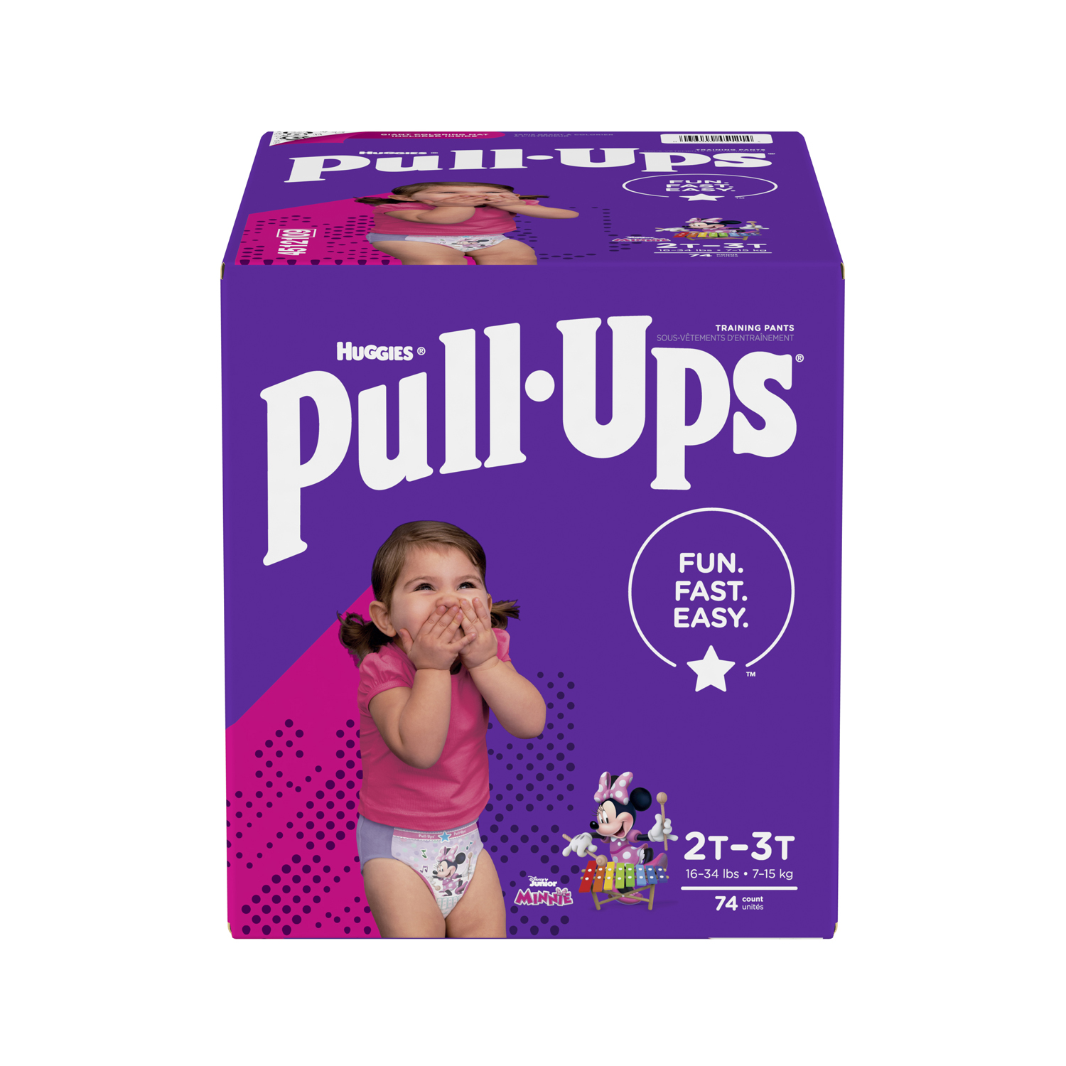 KIMBERLY-CLARK PULL-UPS® LEARNING DESIGN TRAINING PANTS Training Pants, 2T-3T, Girls Giga Pack, 74/pk, 1 pk/cs Kimberly-Clark Consumer 45121