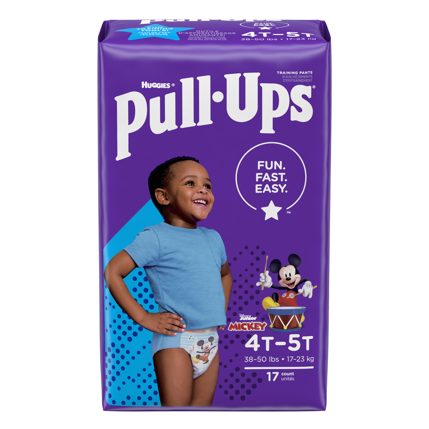 KIMBERLY-CLARK PULL-UPS® LEARNING DESIGN TRAINING PANTS Training Pants, 4T-5T, Boys Jumbo Pack, 17/pk, 4 pk/cs Kimberly-Clark Consumer 51358