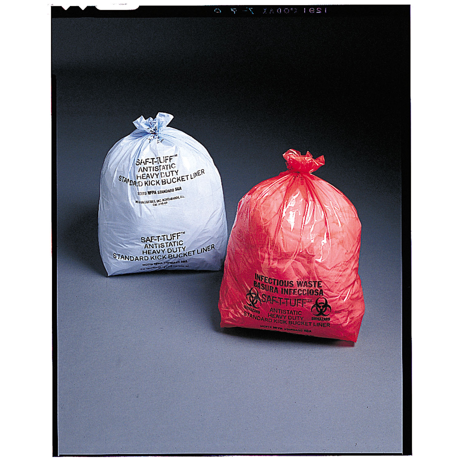 MEDEGEN SAF-T-TUFF® KICK BUCKET LINERS Kick Bucket Liner, 18" x 8" x 16", Red, 1.3 mil, 500/cs Medegen Medical Products, LLC 50-04