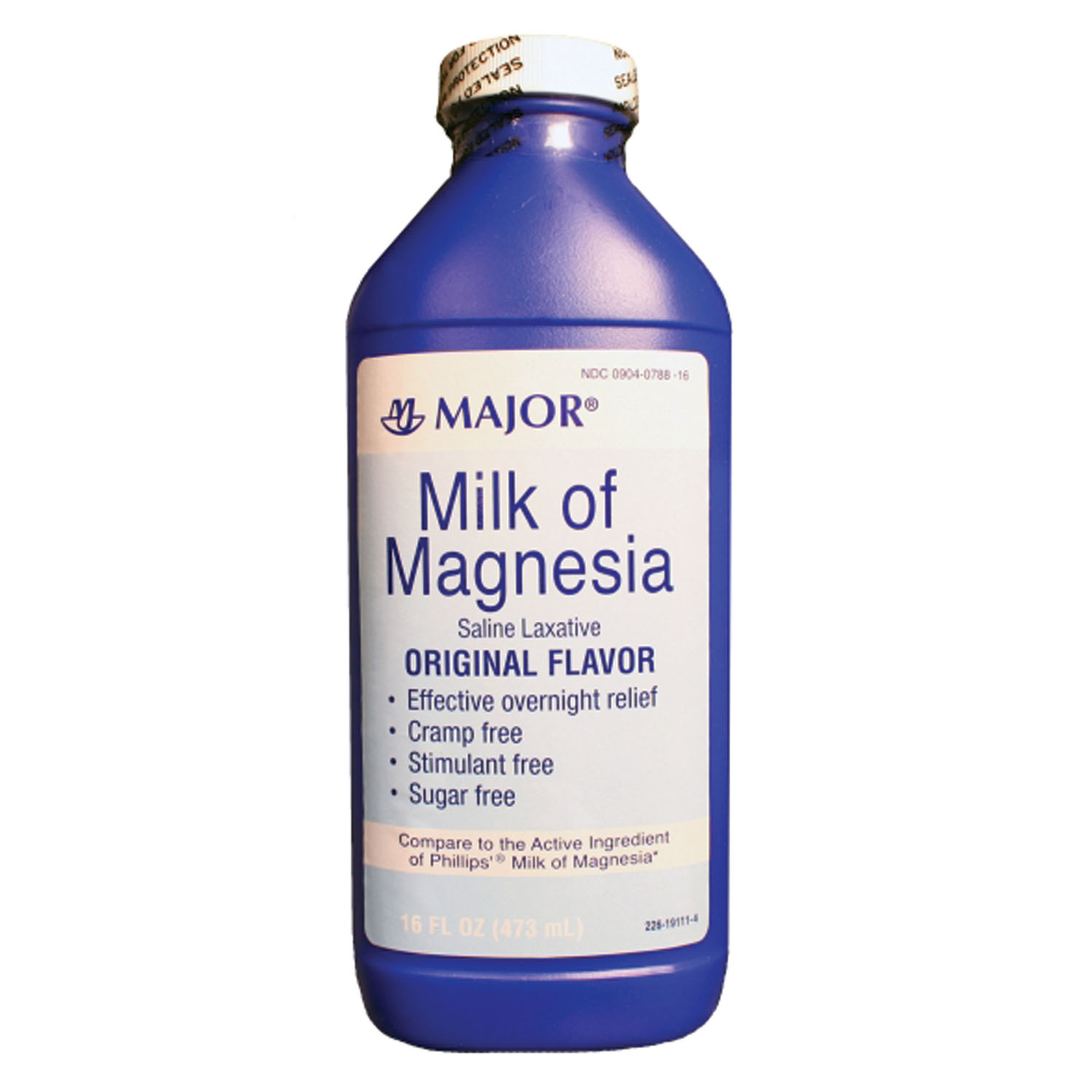 MAJOR ANTACID LIQUID Milk of Magnesia, 16 oz, NDC# 00904-0788-16 (US Only) Major Pharmaceuticals 002672