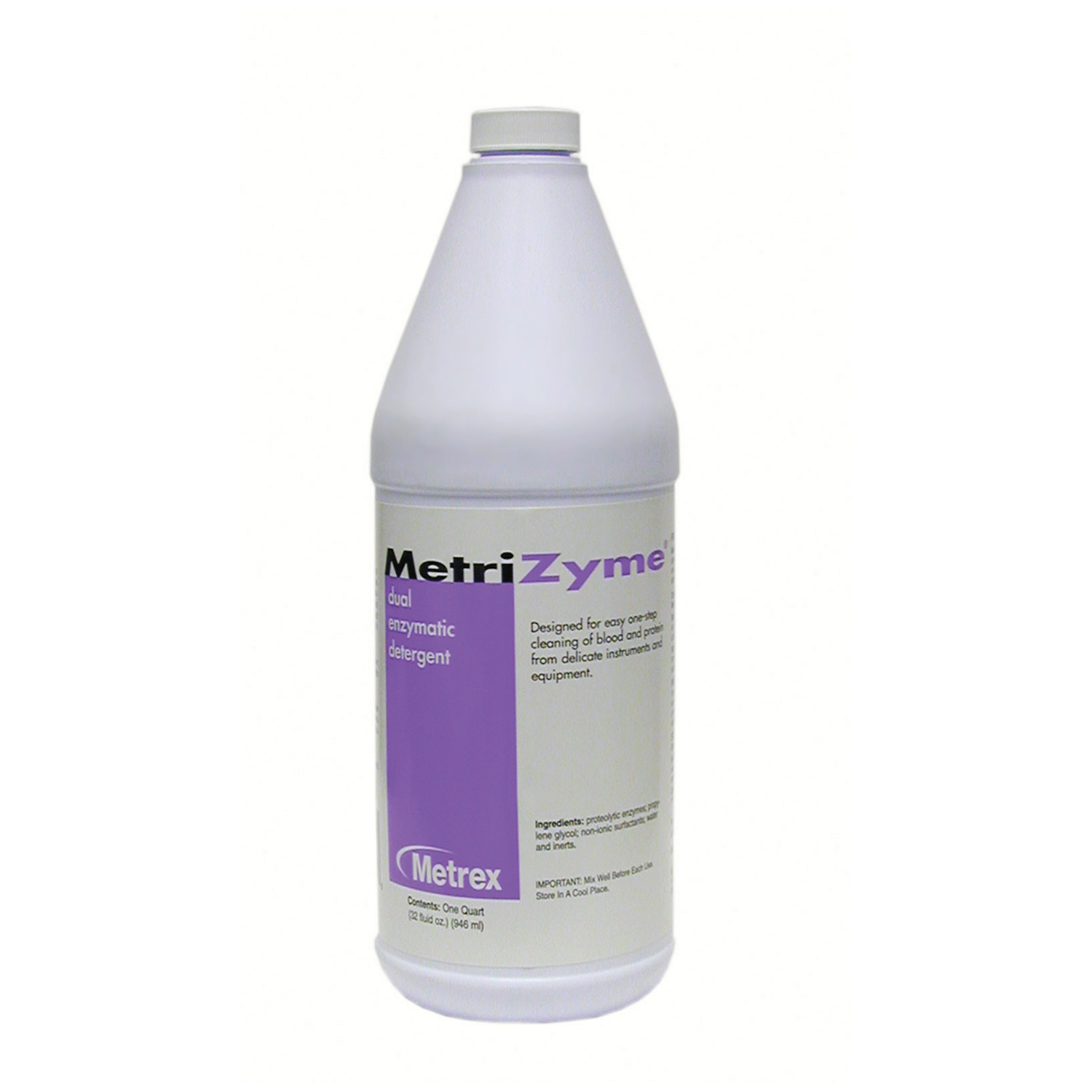 METREX METRIZYME® DUAL ENZYMATIC DETERGENT MetriZyme Qt, 4/cs (US Only) Metrex Research Corporation 10-4005