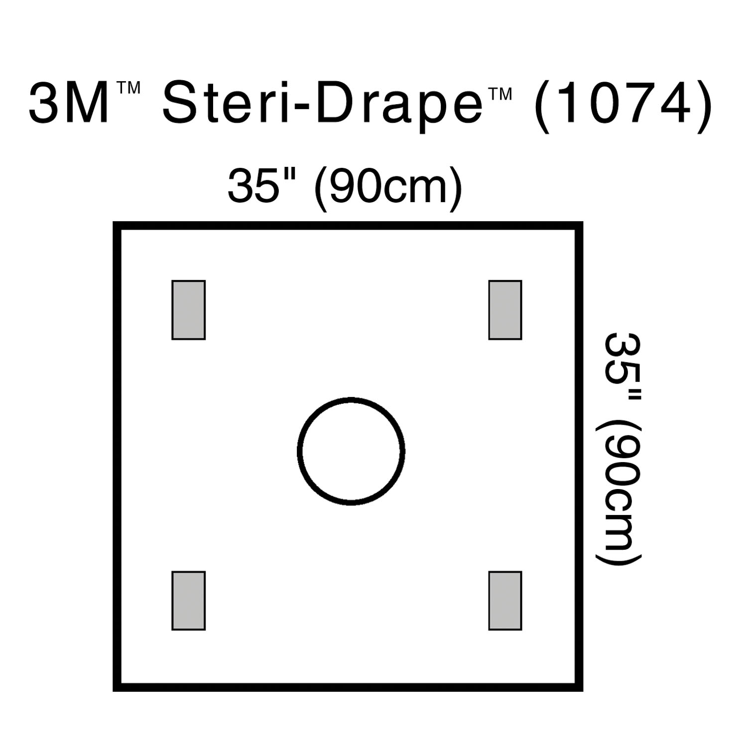 SOLVENTUM STERI-DRAPE™ WOUND EDGE PROTECTOR Steri-Drape Wound Edge Protector, 90cm x 90cm, 10/bx, 4 bx/cs (Continental US+HI Only) Solventum Corporation 1074