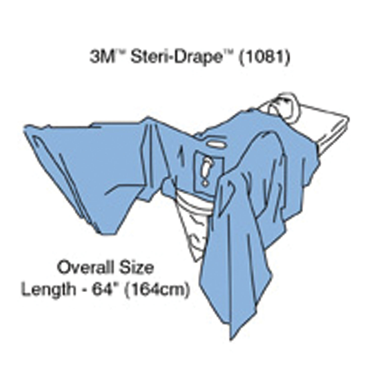 SOLVENTUM UROLOGY DRAPES Steri-Drape™ TUR Drape, 64", Absorbent Impervious Material, Abdominal Adhesive Aperture, Elastic Aperture, Neoprene Finger Cot, Fluid Collection Pouch with Filter & Exit Port, 14/bx, 2 bx/cs (Continental US+HI Only) Solventum Corporation 1081
