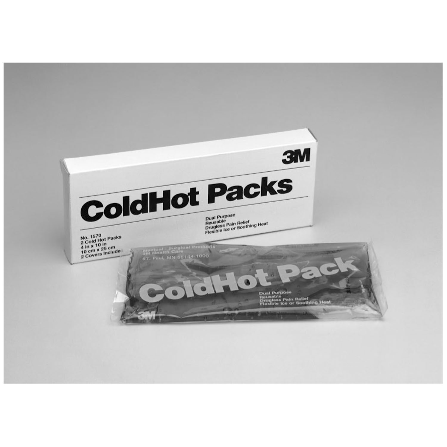 SOLVENTUM REUSABLE COLDHOT™ PACK Hot/ Cold Pack, 4" x 10" (2 pack & 2 covers), 2/bx, 10 bx/cs (Continental US+HI Only) Solventum Corporation 1570
