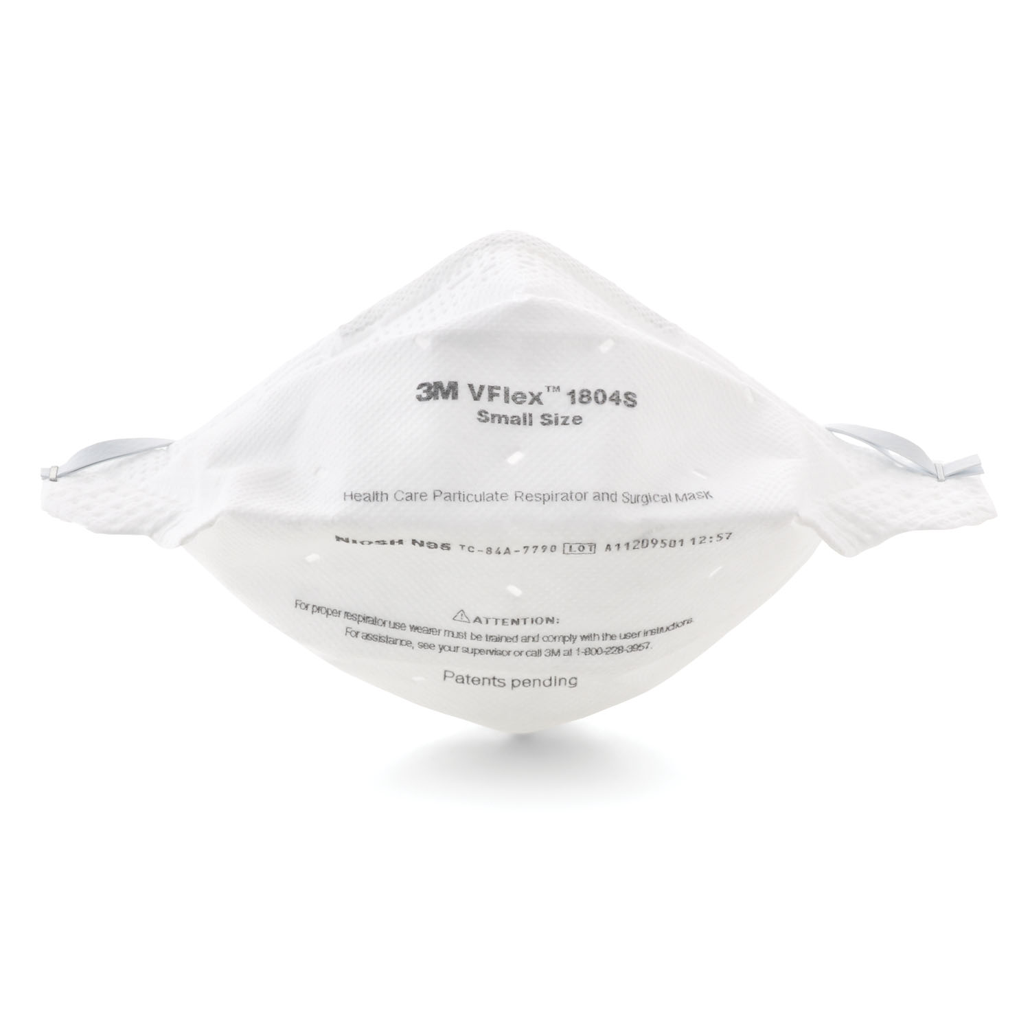 3M™ PSD N95 PARTICULATE RESPIRATOR & SURGICAL MASK Vflex™ Particulate Respirator, Small, Disposable, 50/bx, 8 bx/cs (Continental US+HI Only) (Orders are Non-Cancellable & Non-Returnable) 3M Personal Safety Division 1804S