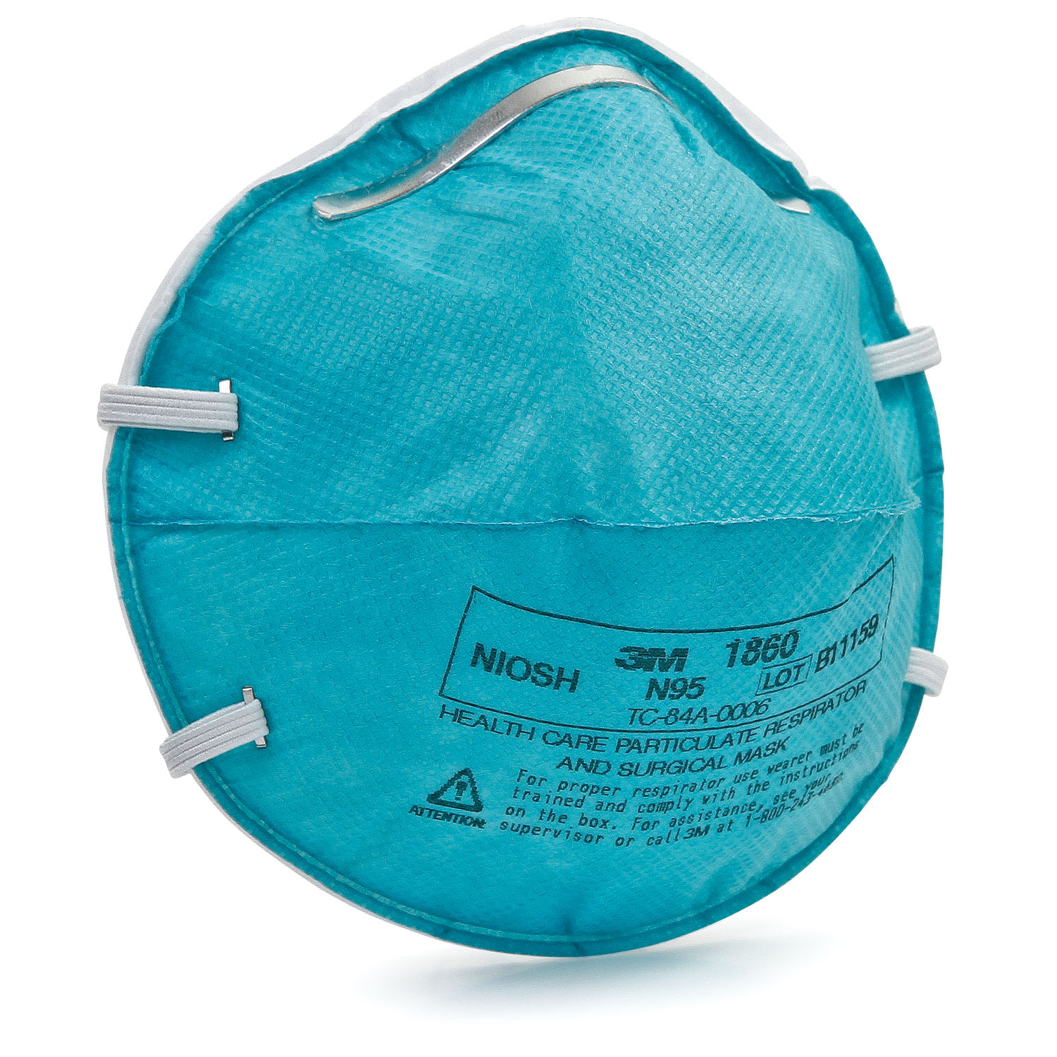 3M™ PSD N95 PARTICULATE RESPIRATOR & SURGICAL MASK Regular Particulate Respirator Mask Cone Molded, 20/bx, 6 bx/cs (Minimum Expiry Lead is 90 days) (Item is Non-Returnable) (Continental US+HI Only) (Orders are Non-Cancellable & Non-Returnable) (Item on Manufacturer Backorder - Inventory Limited when Available) 3M Personal Safety Division 1860