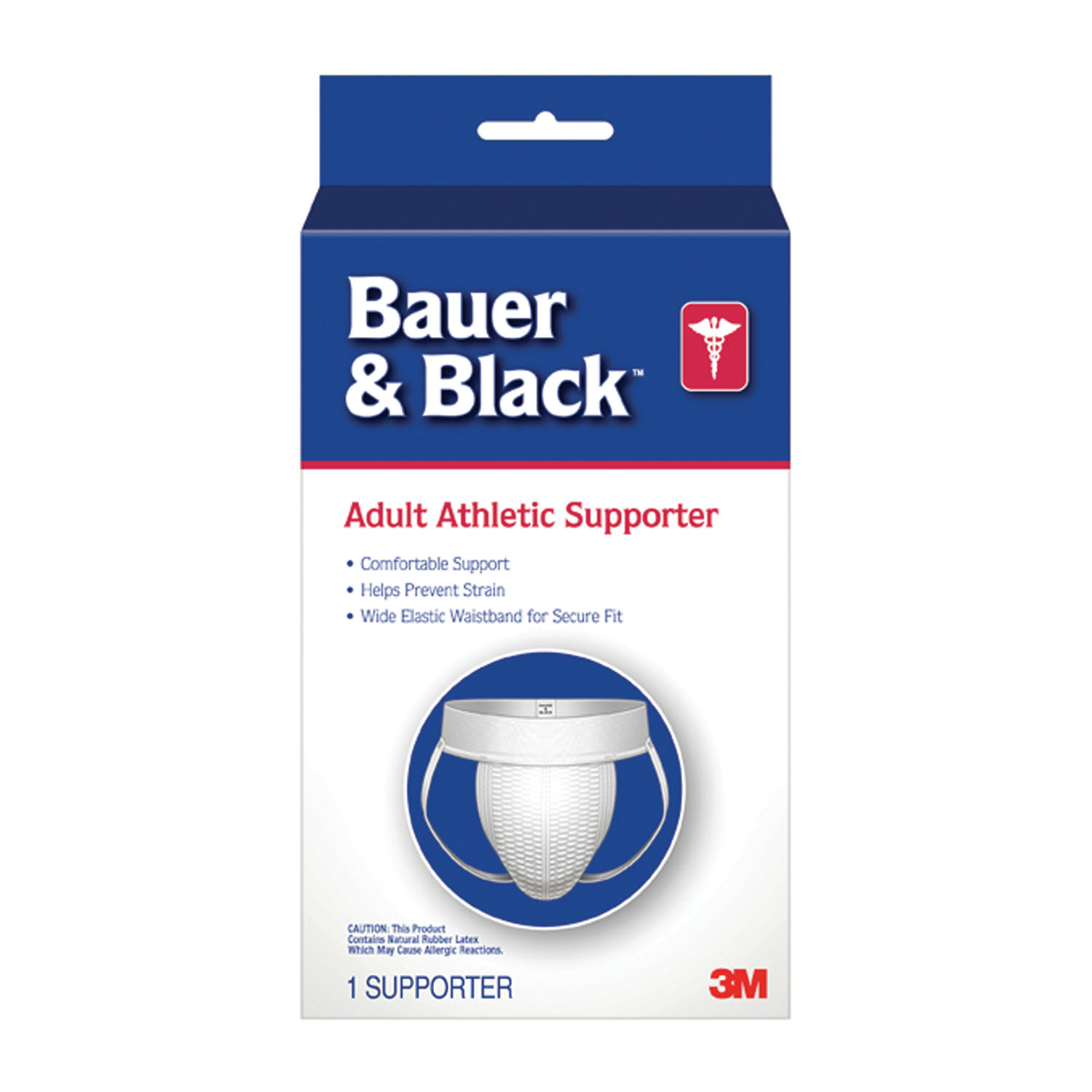 3M™ PSD BAUER & BLACK™ ATHLETIC SUSPENSORY Adult Supporter, A3, Small, 12/bx, 4 bx/cs (Continental US+HI Only) (To Be DISCONTINUED) 3M Personal Safety Division 202460