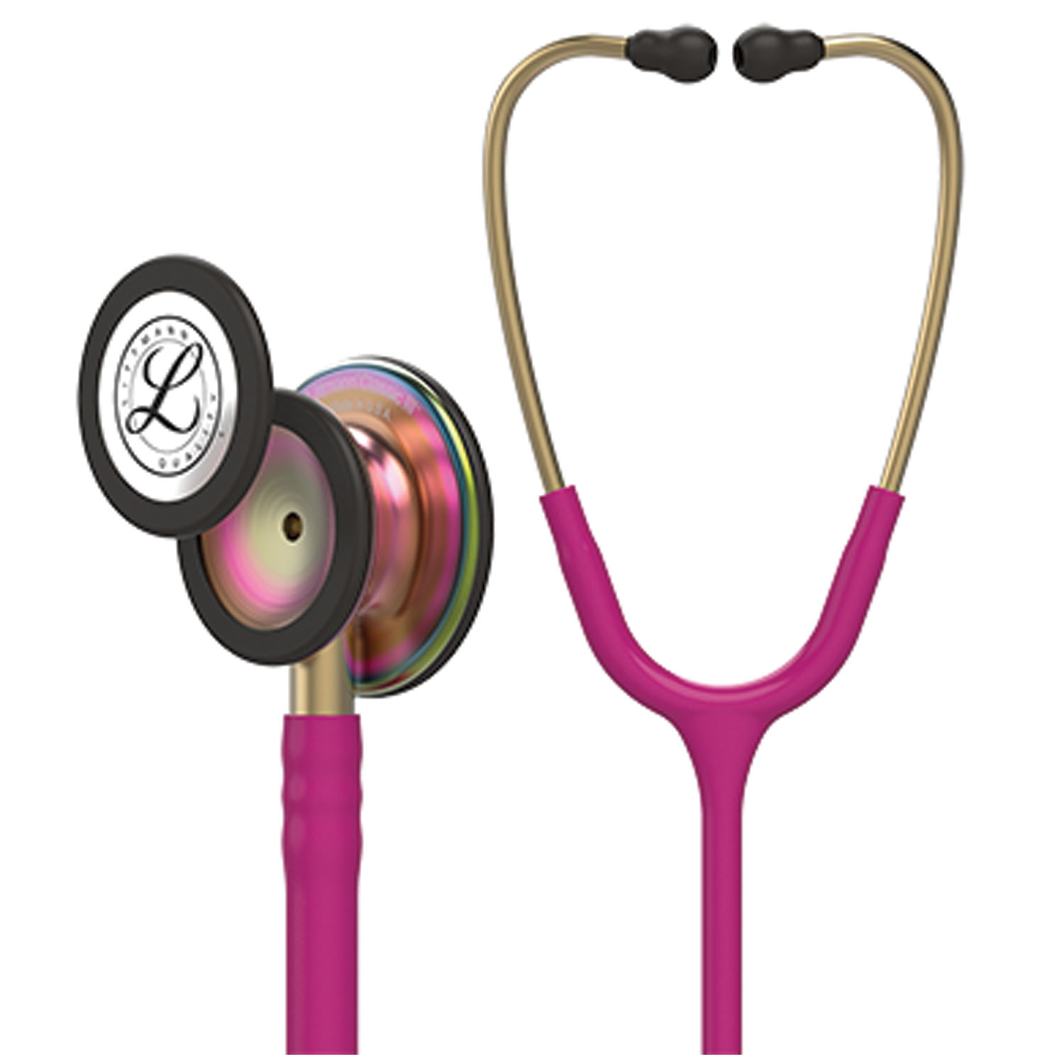 SOLVENTUM LITTMANN® CLASSIC III STETHOSCOPE Stethoscope, Rainbow Finish, Raspberry Tube, 27" (Continental US+HI Only) (Littmann items are only available for sale online by distributors authorized by 3M Littmann) Solventum Corporation 5806