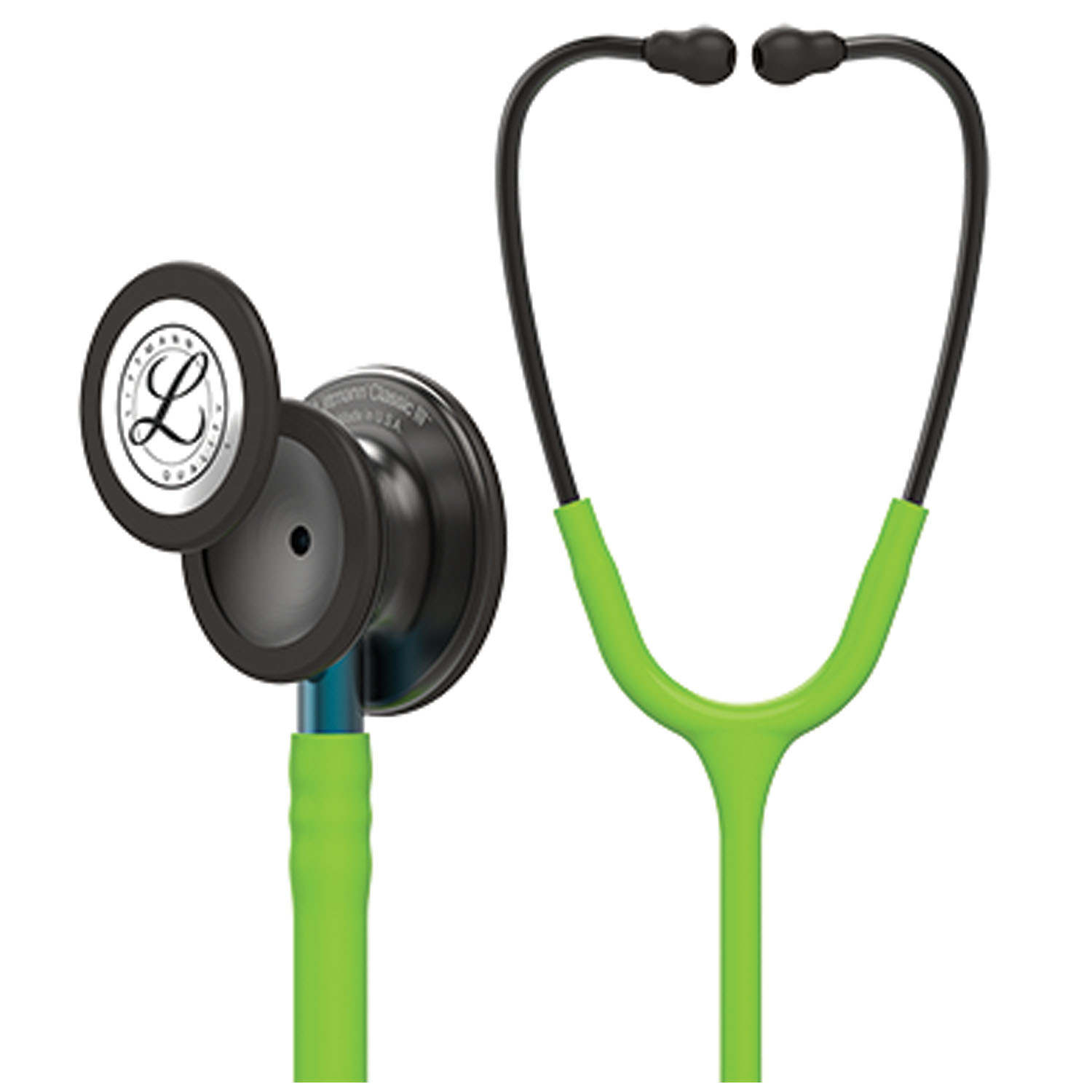 SOLVENTUM LITTMANN® CLASSIC III STETHOSCOPE Stethoscope, Smoke Chestpiece, Lime Green Tubing, Blue Stem and Smoke Headset, 27" (Continental US+HI Only) (Littmann items are only available for sale online by distributors authorized by 3M Littmann) Solventum Corporation 5875